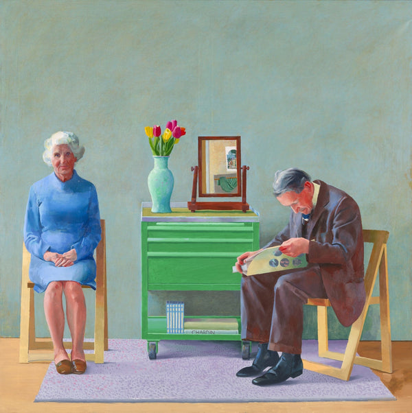 "Beyond the Glasses: Exploring the Use of Light and Color in David Hockney's Artistic Vision"