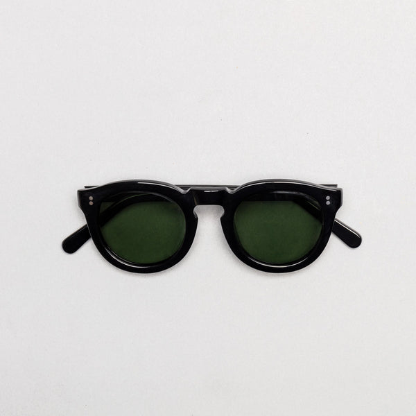 The Allen Black Sunglasses lohause eyewear crafted from italian acetate.