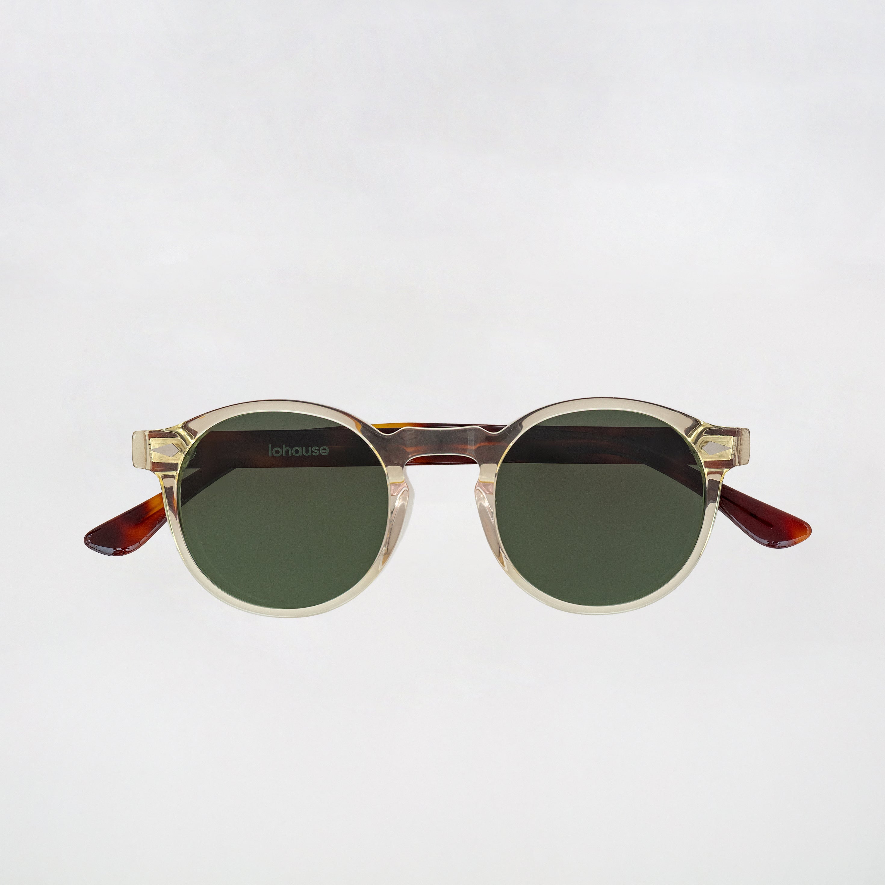 The Picasso Paradox N1 Sunglasses, Mazzucchelli 1849 acetate frame, round shape, Paradox N1 pattern.