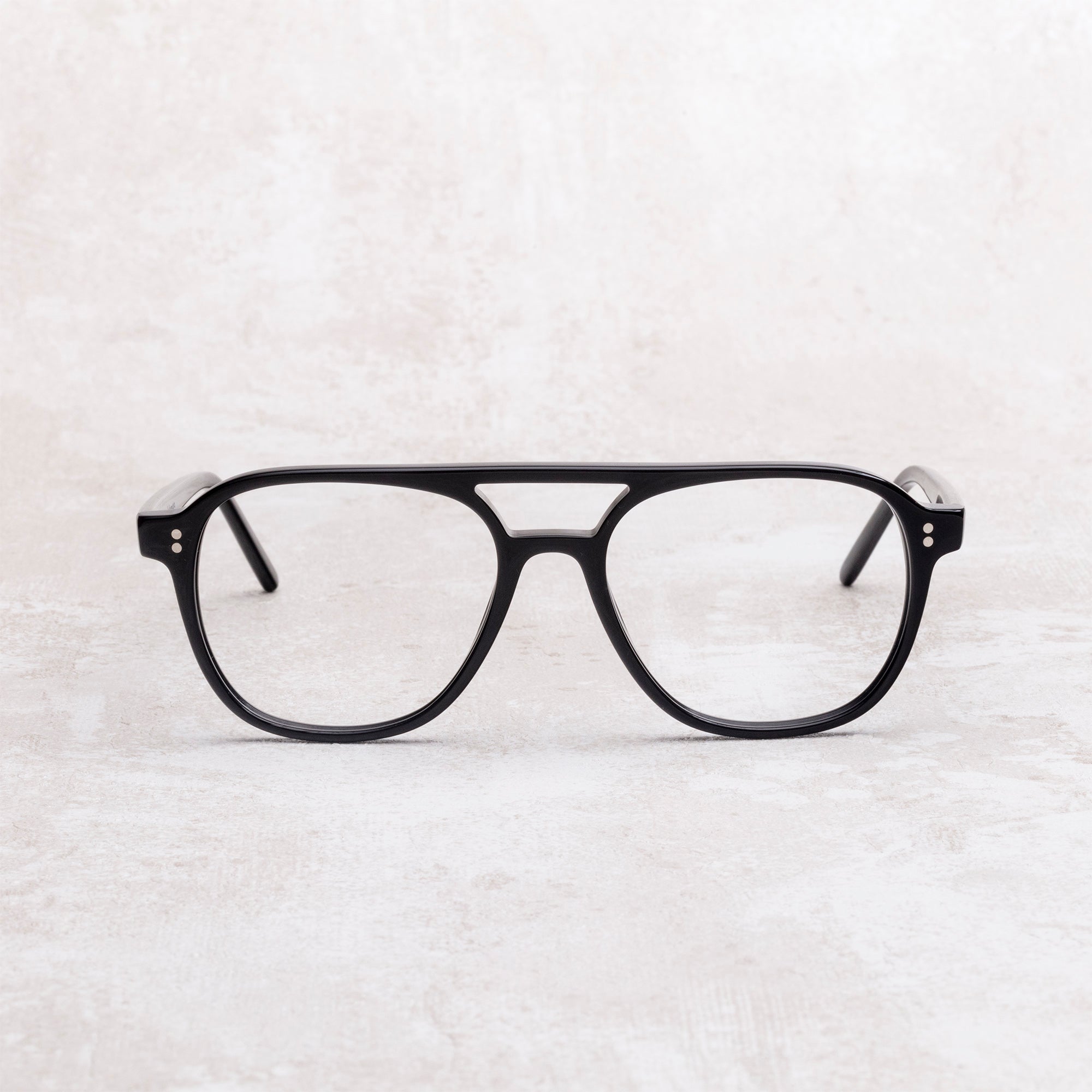 The Truman Noir Aviator Frames — Acetate Eyewear | lohause®