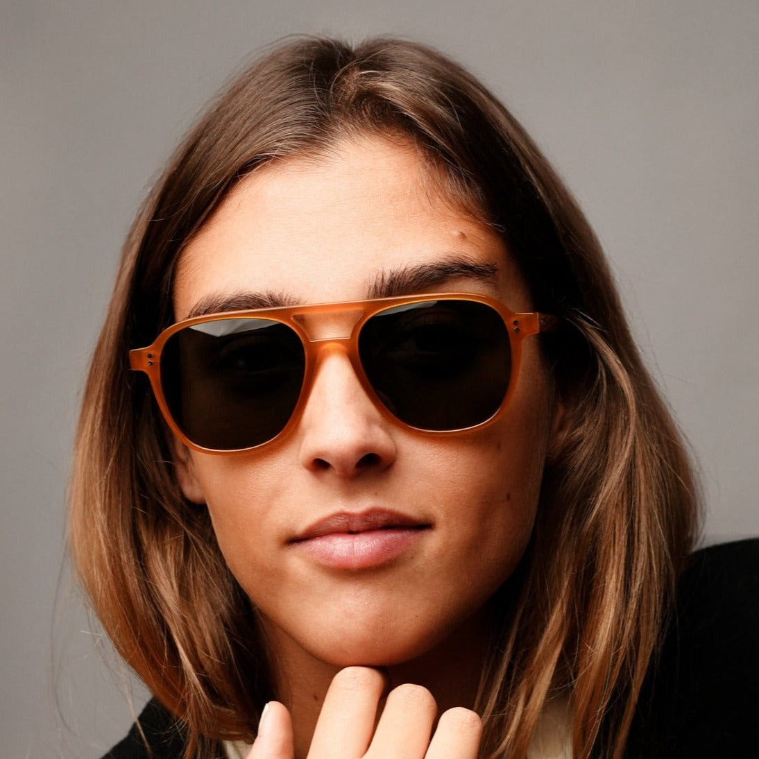 The Truman Amber - Aviator Acetate Sunglasses | lohause®