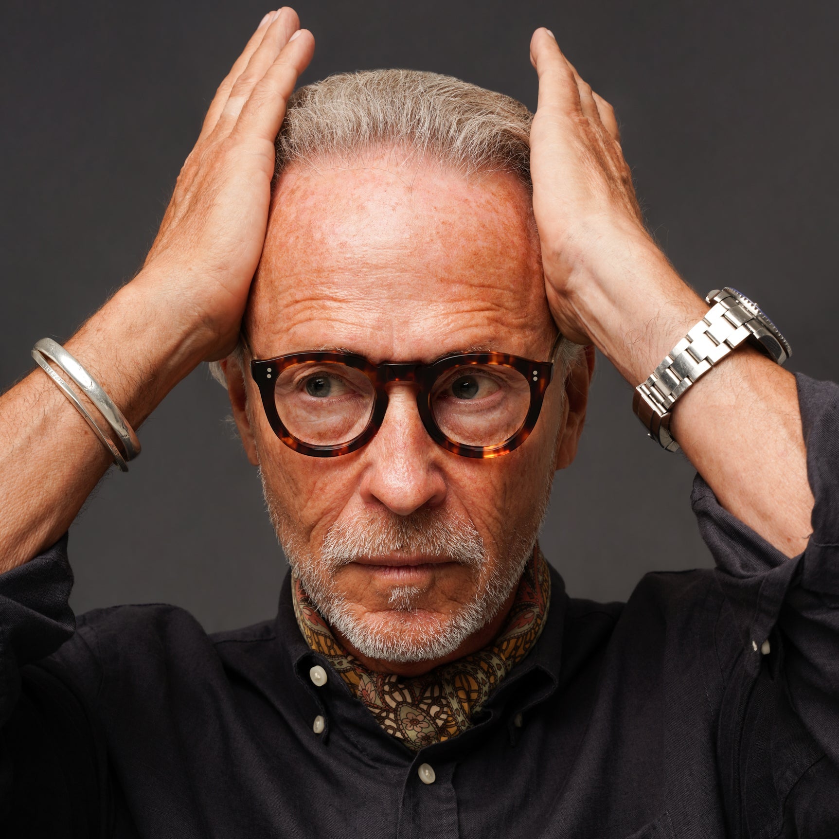 The Allen Havana — eyeglasses, Mazzucchelli 1849 acetate frame, round shape, in Havana (light tortoise).