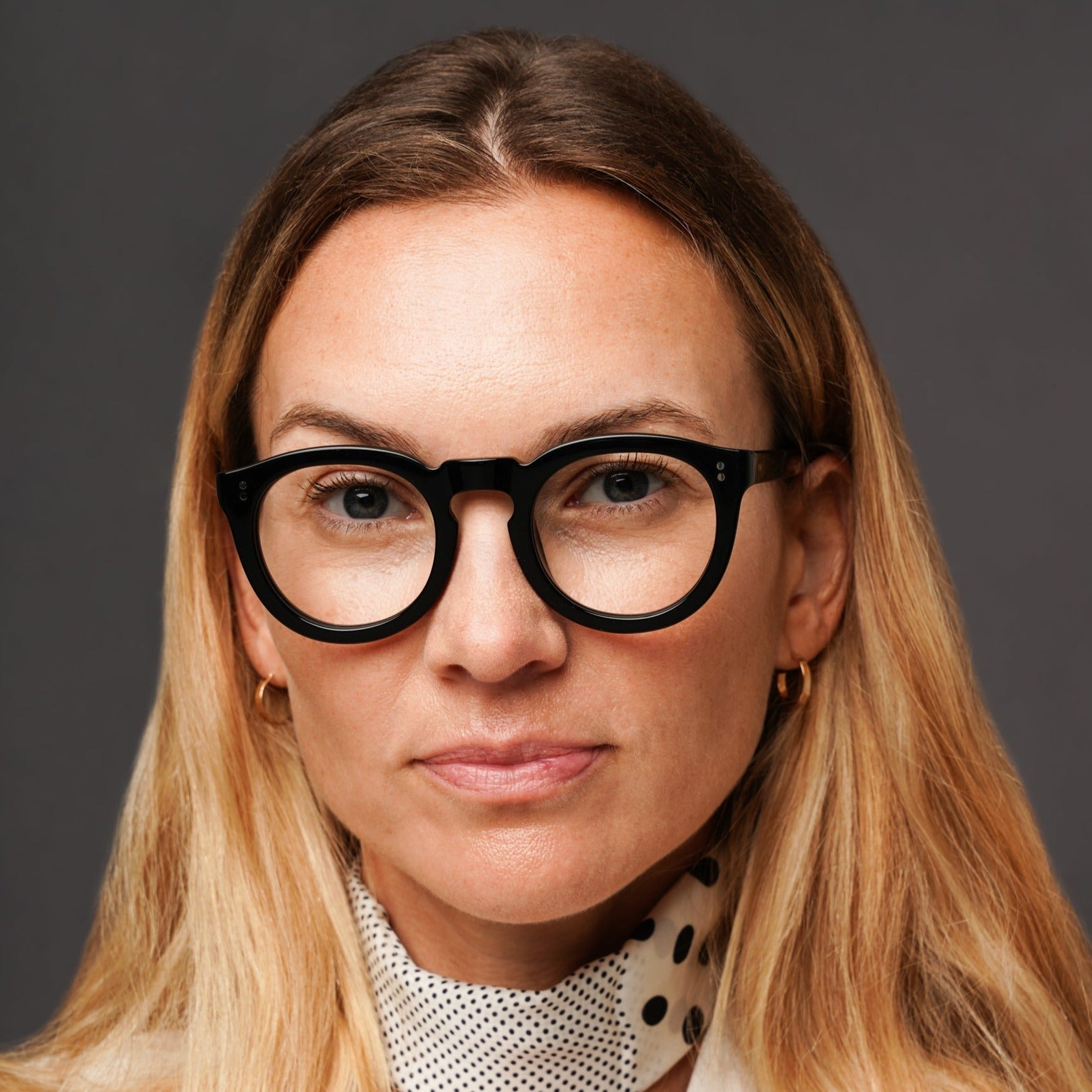 The Allen Noir — eyeglasses, Mazzucchelli 1849 acetate frame, round shape, in black.