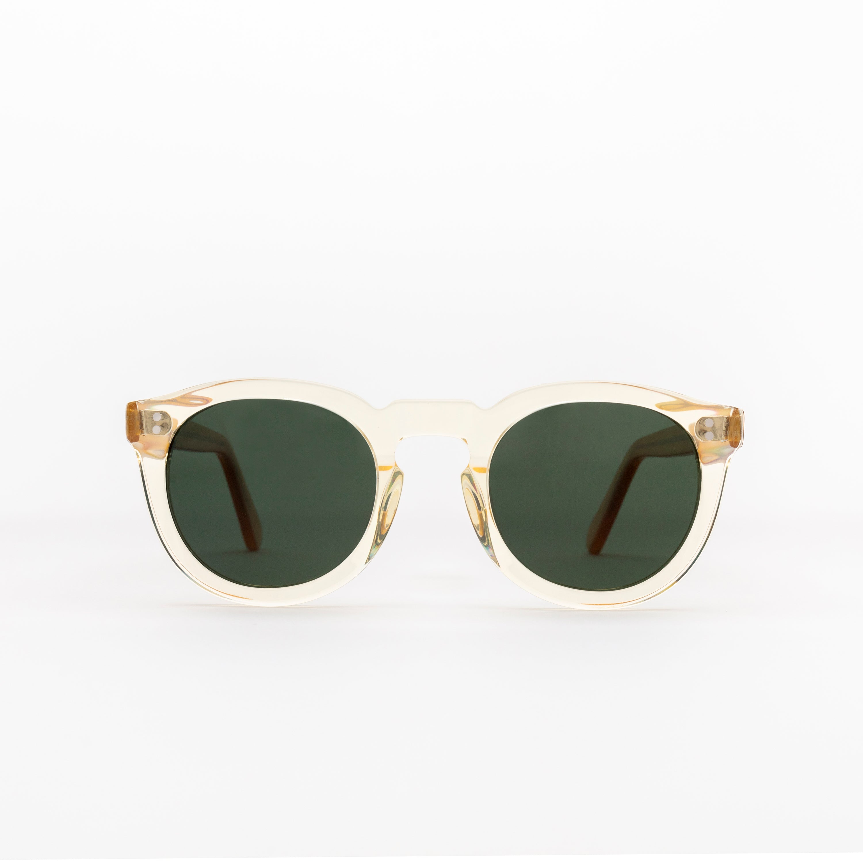The Allen Paradox N1 Sunglasses, Mazzucchelli 1849 acetate frame, round shape, Paradox N1 pattern.