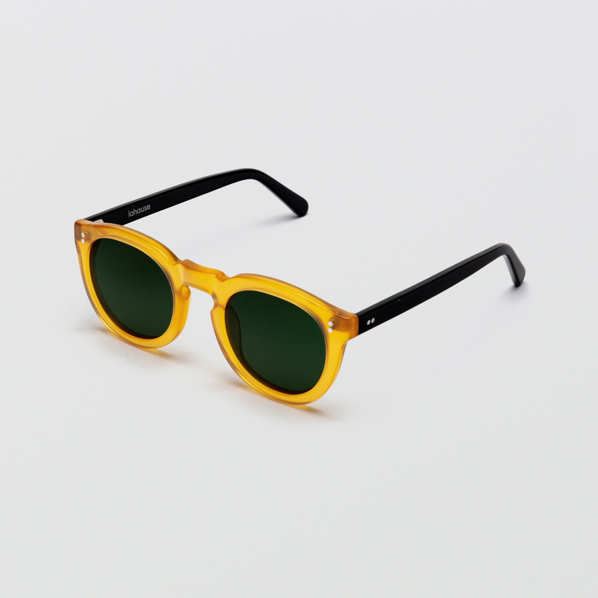 The Allen Paradox N2 Sunglasses, Mazzucchelli 1849 acetate frame, round shape, Paradox N2 pattern.
