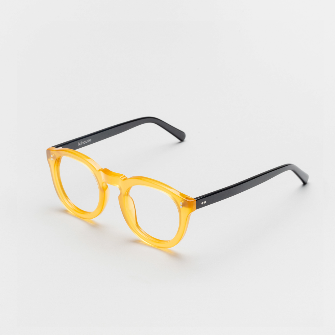 The Allen Paradox N2 — eyeglasses, Mazzucchelli 1849 acetate frame, round shape, Paradox N2 pattern.