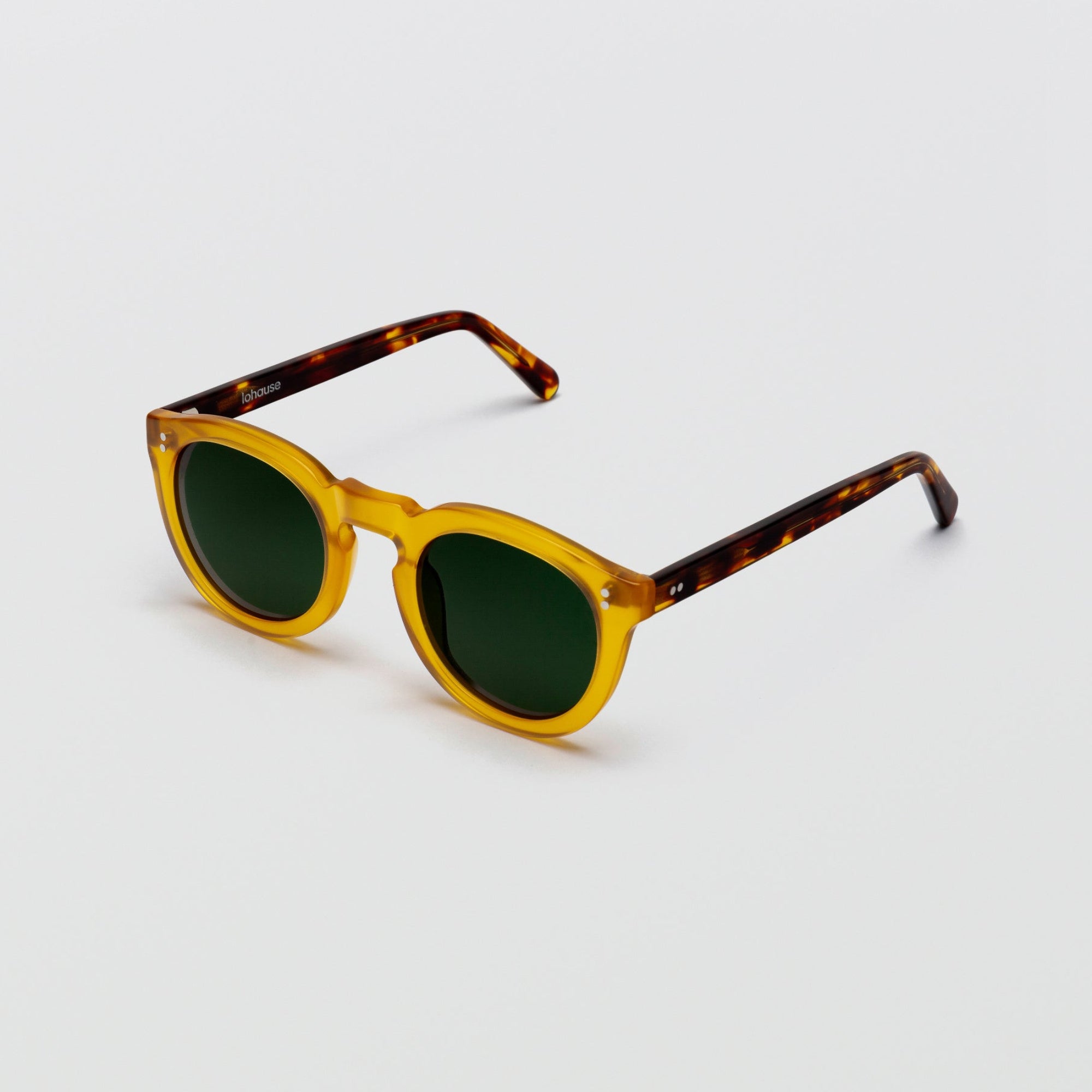 The Allen Paradox N4 Sunglasses, Mazzucchelli 1849 acetate frame, round shape, Paradox N4 pattern.