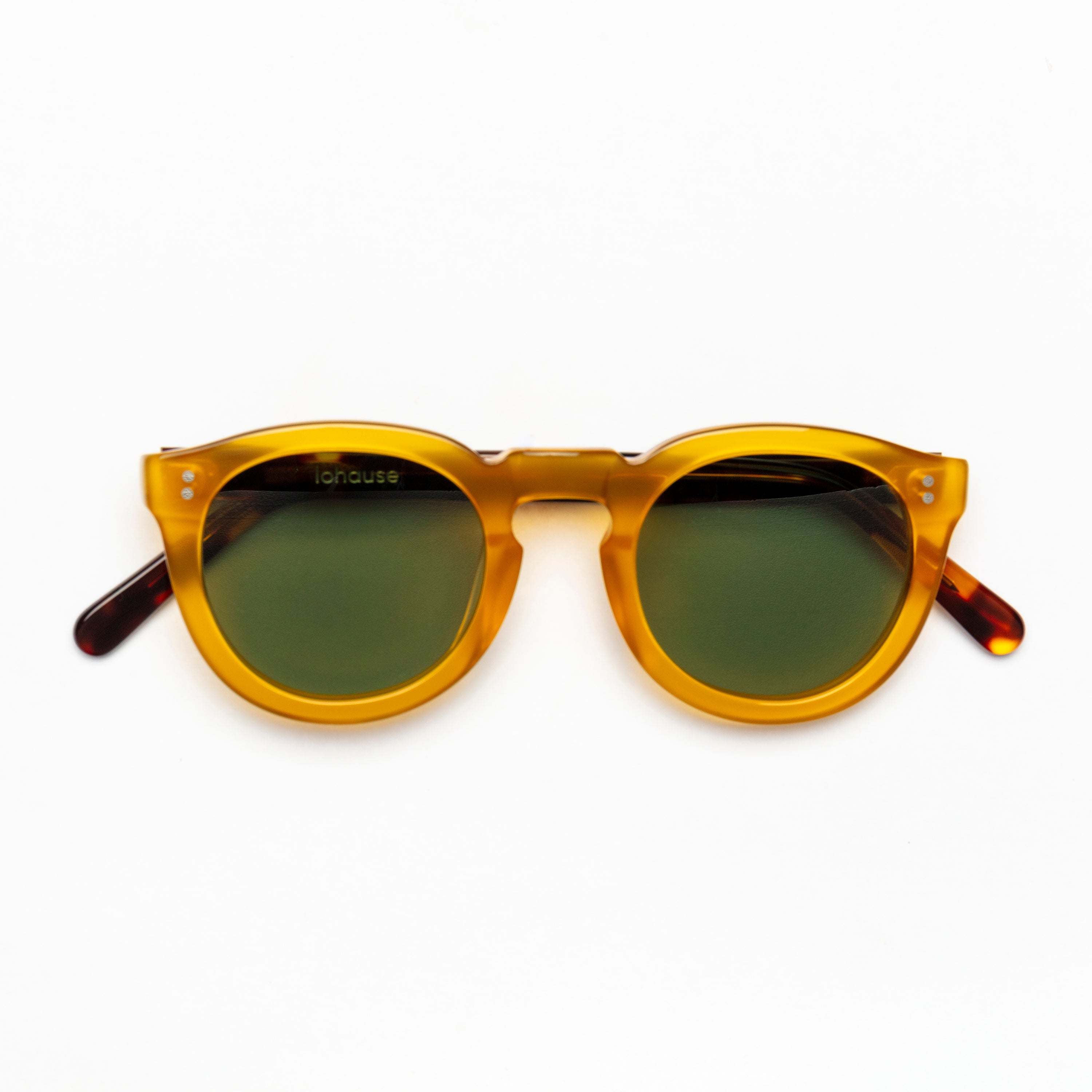 The Allen Paradox N4 Sunglasses, Mazzucchelli 1849 acetate frame, round shape, Paradox N4 pattern.