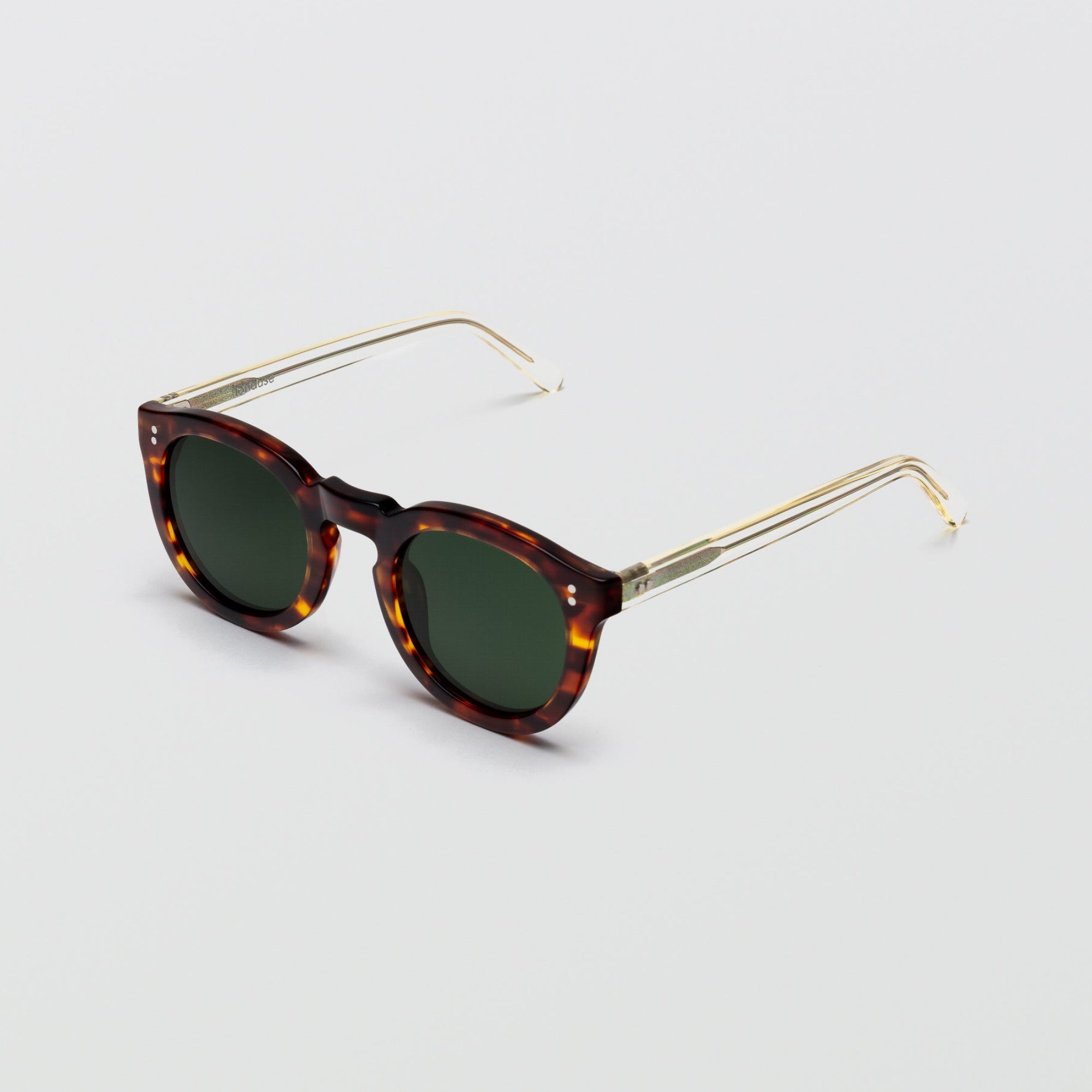 The Allen Paradox N5 Sunglasses, Mazzucchelli 1849 acetate frame, round shape, Paradox N5 pattern.