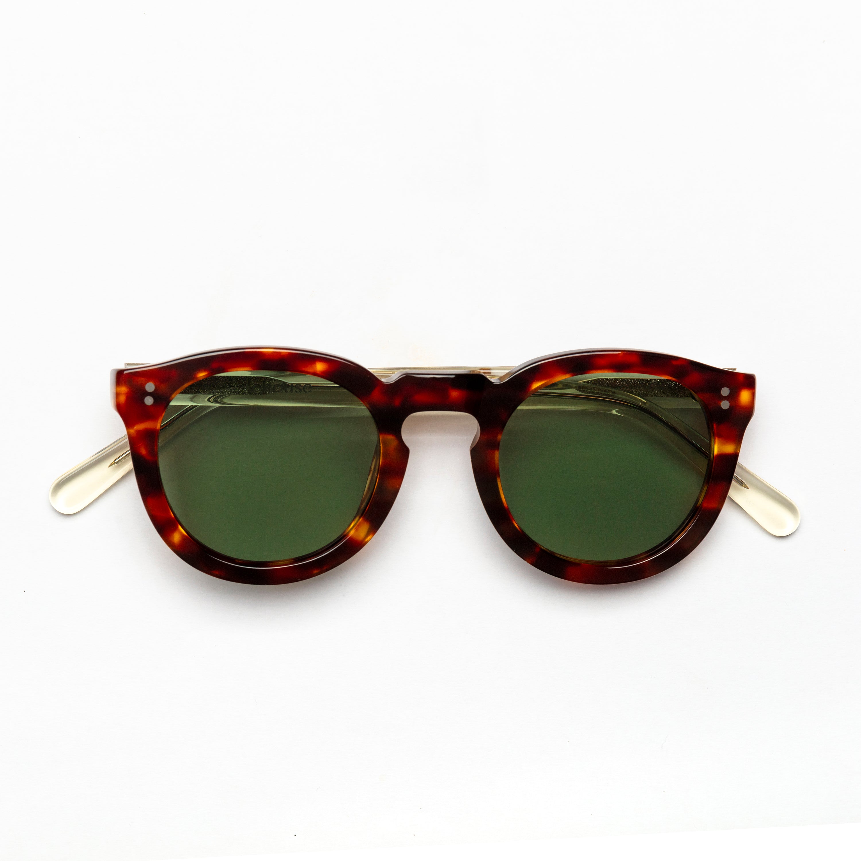 The Allen Paradox N5 Sunglasses, Mazzucchelli 1849 acetate frame, round shape, Paradox N5 pattern.