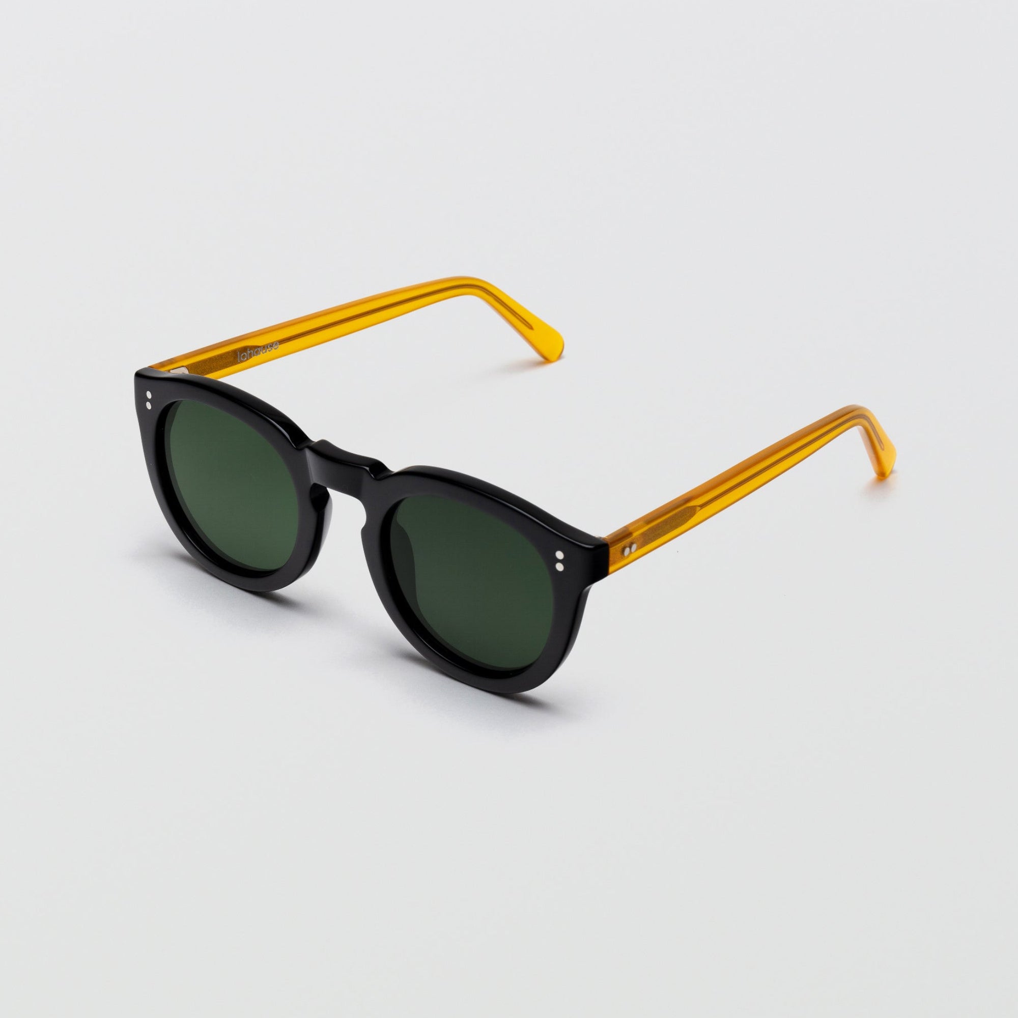 The Allen Paradox N6 Sunglasses, Mazzucchelli 1849 acetate frame, round shape, Paradox N6 pattern.