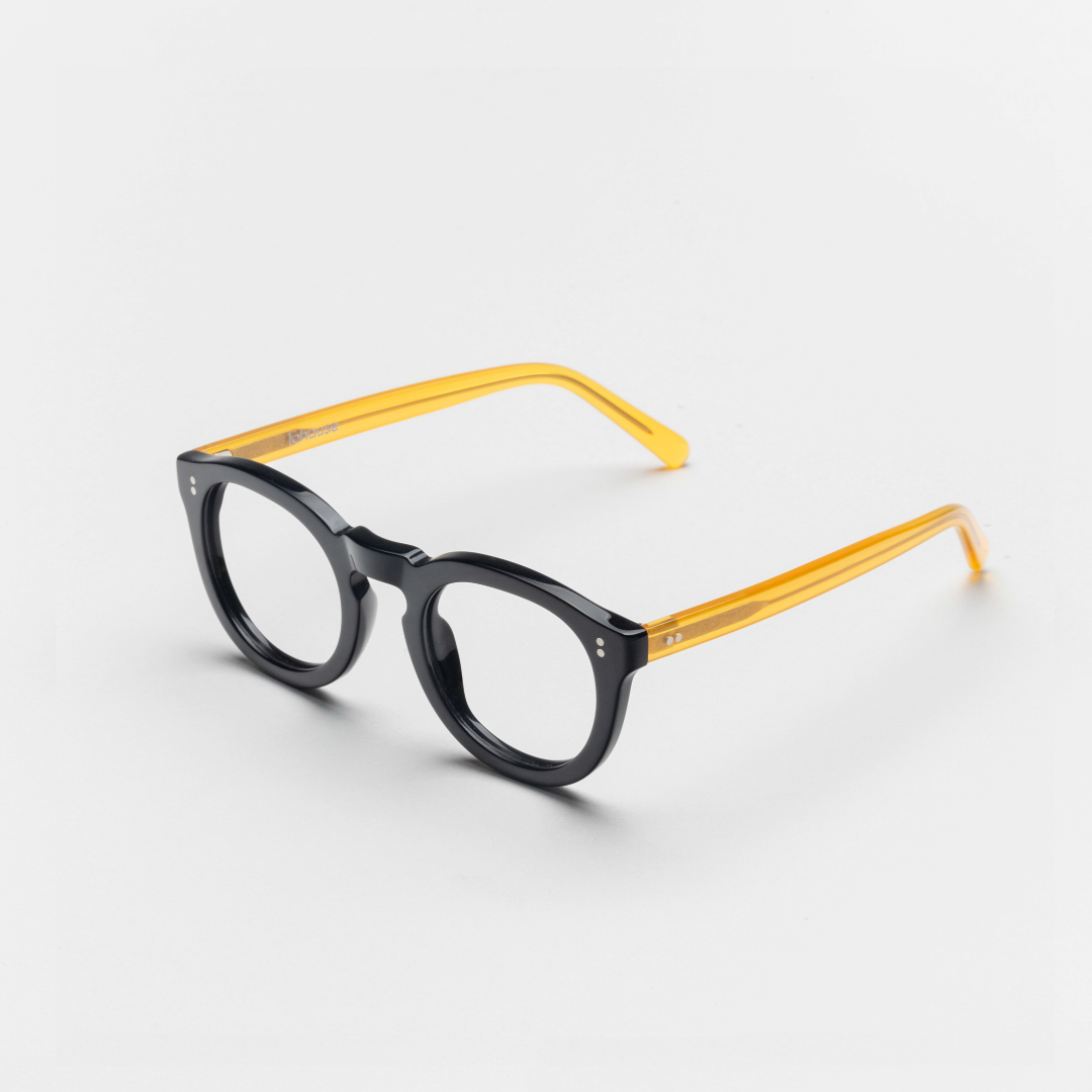 The Allen Paradox N6 — eyeglasses, Mazzucchelli 1849 acetate frame, round shape, Paradox N6 pattern.