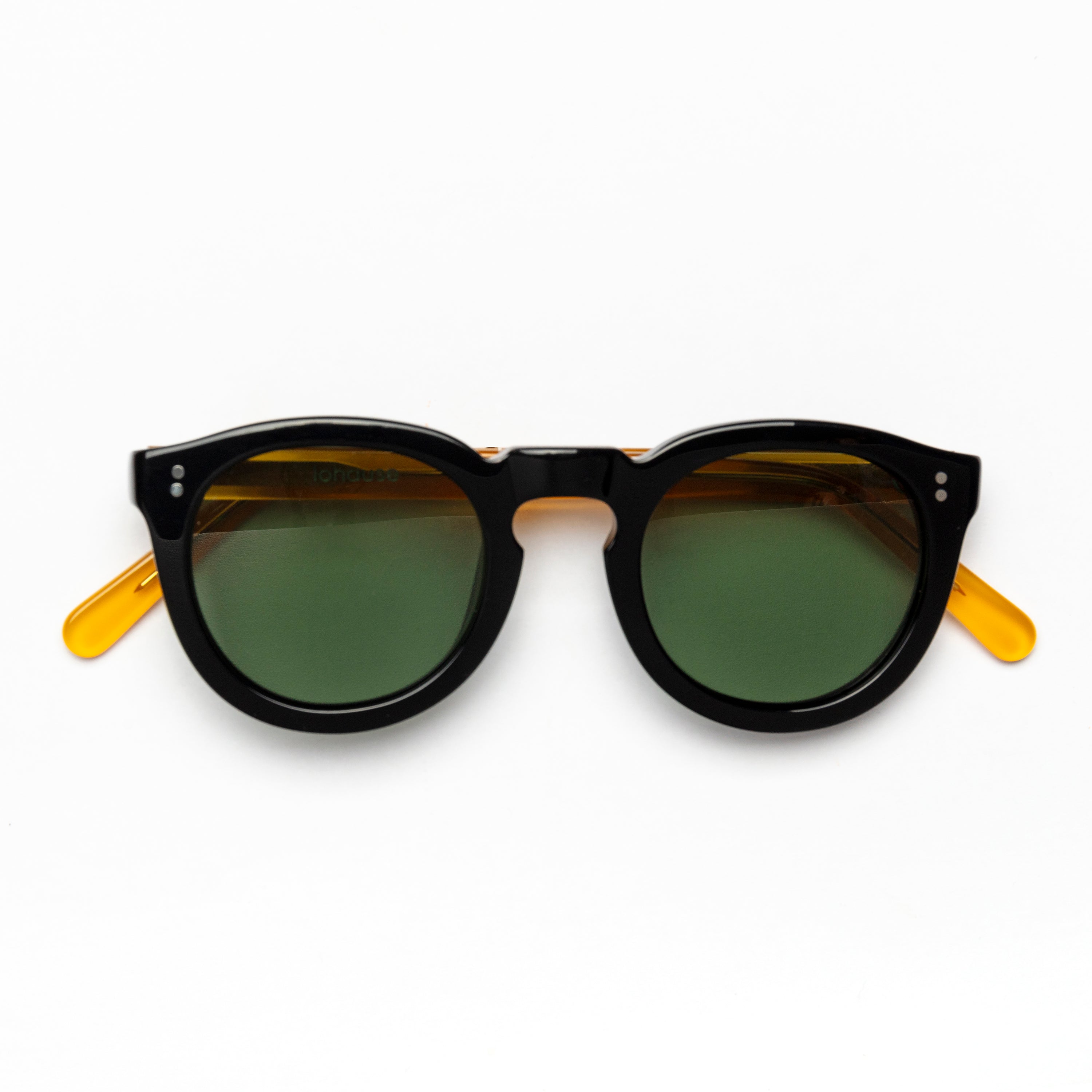 The Allen Paradox N6 Sunglasses, Mazzucchelli 1849 acetate frame, round shape, Paradox N6 pattern.