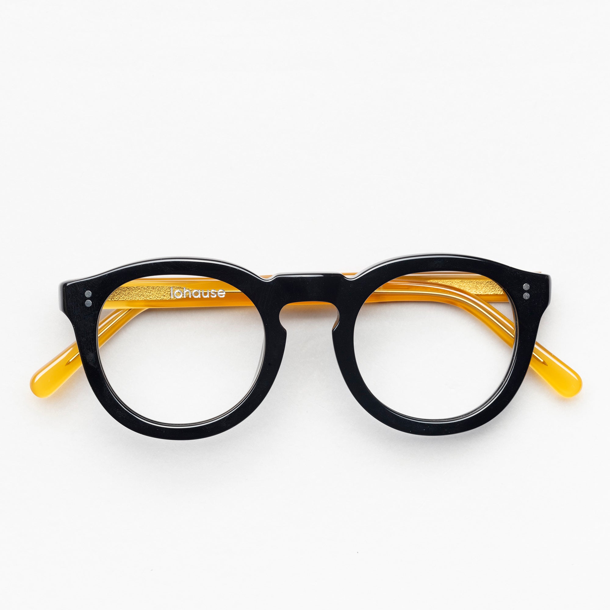 The Allen Paradox N6 — eyeglasses, Mazzucchelli 1849 acetate frame, round shape, Paradox N6 pattern.