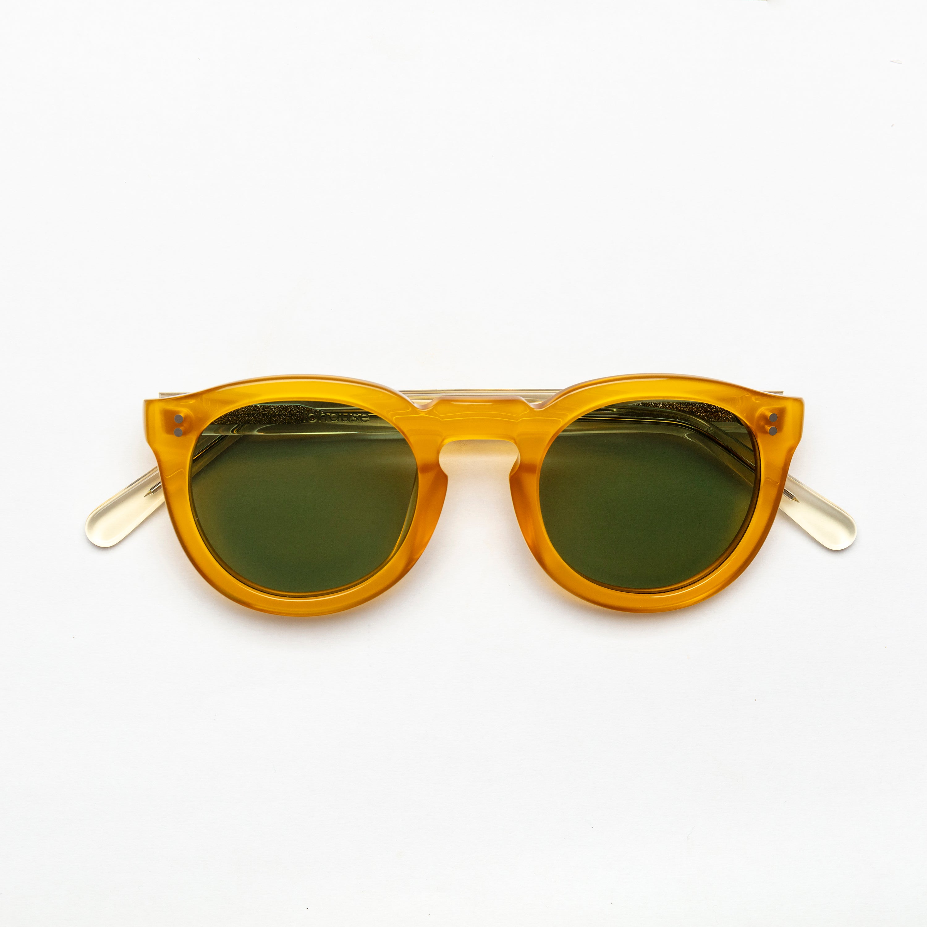 The Allen Paradox N7 Sunglasses, Mazzucchelli 1849 acetate frame, round shape, Paradox N7 pattern.