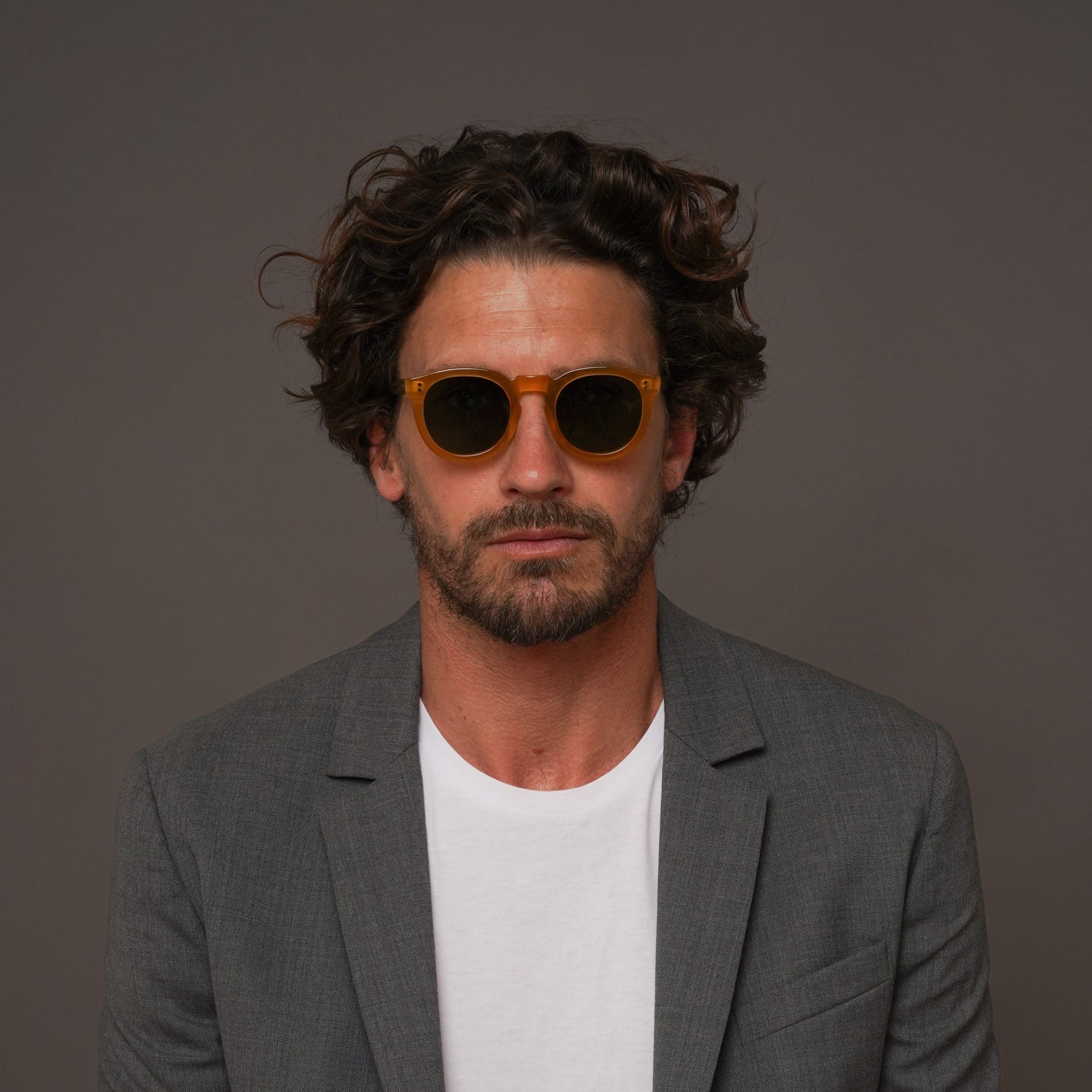 The Allen Paradox N7 Sunglasses, Mazzucchelli 1849 acetate frame, round shape, Paradox N7 pattern.