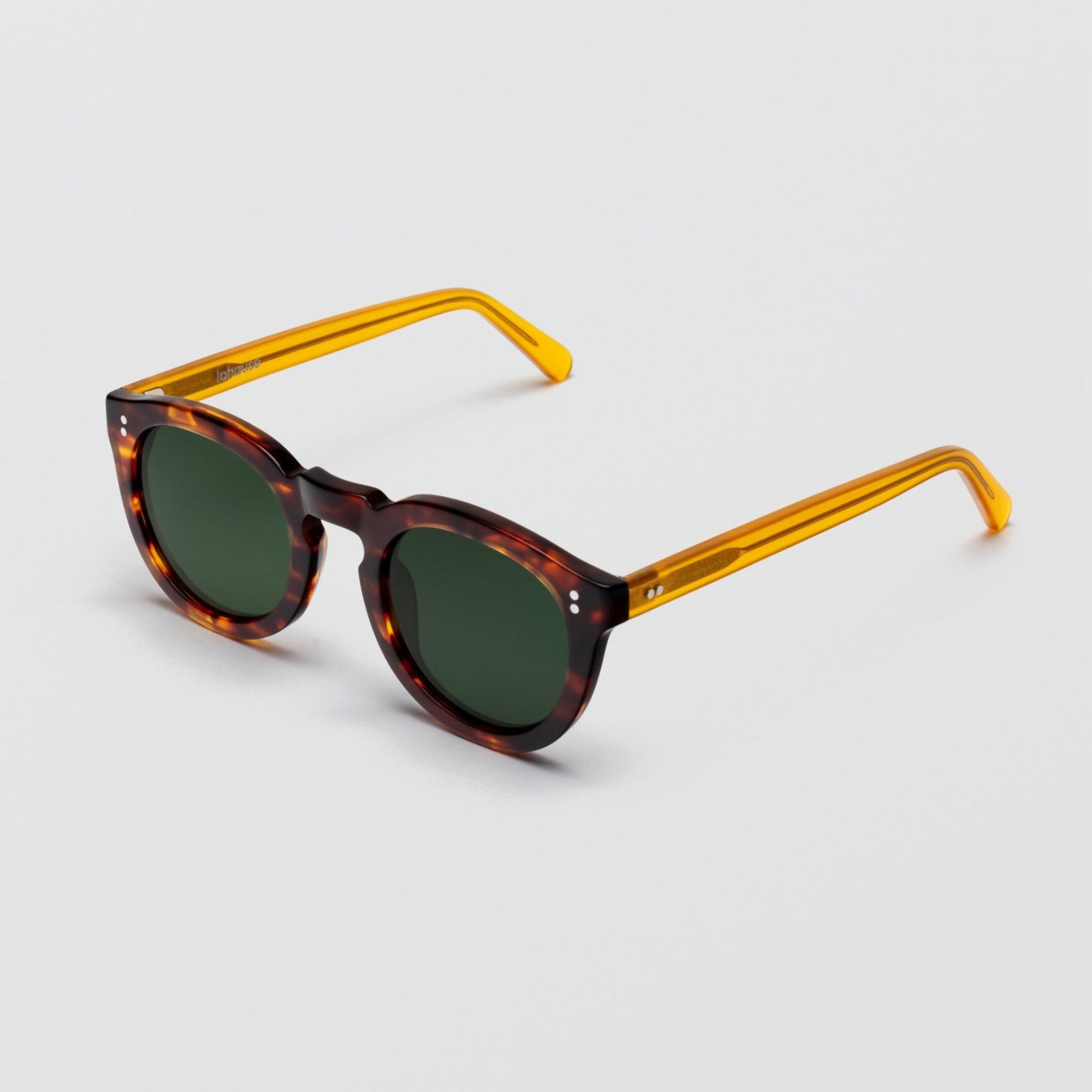 The Allen Paradox N8 Sunglasses, Mazzucchelli 1849 acetate frame, round shape, Paradox N8 pattern.
