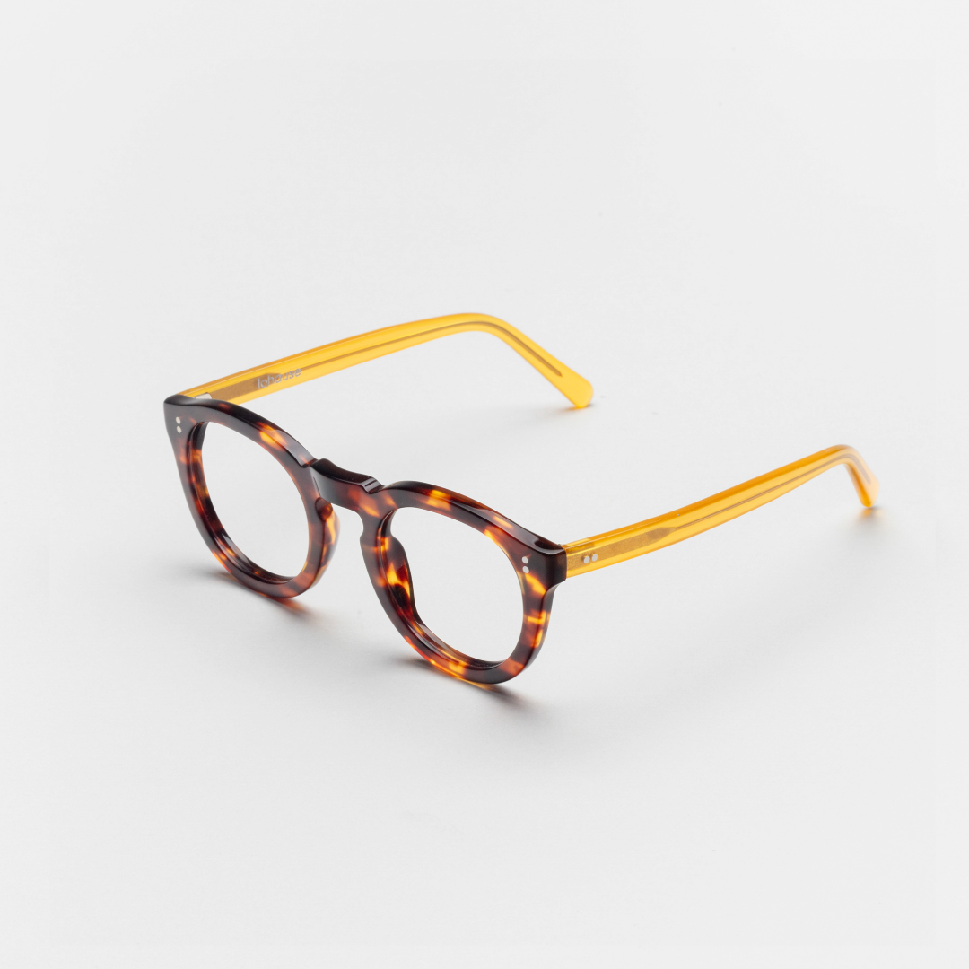 The Allen Paradox N8 — eyeglasses, Mazzucchelli 1849 acetate frame, round shape, Paradox N8 pattern.