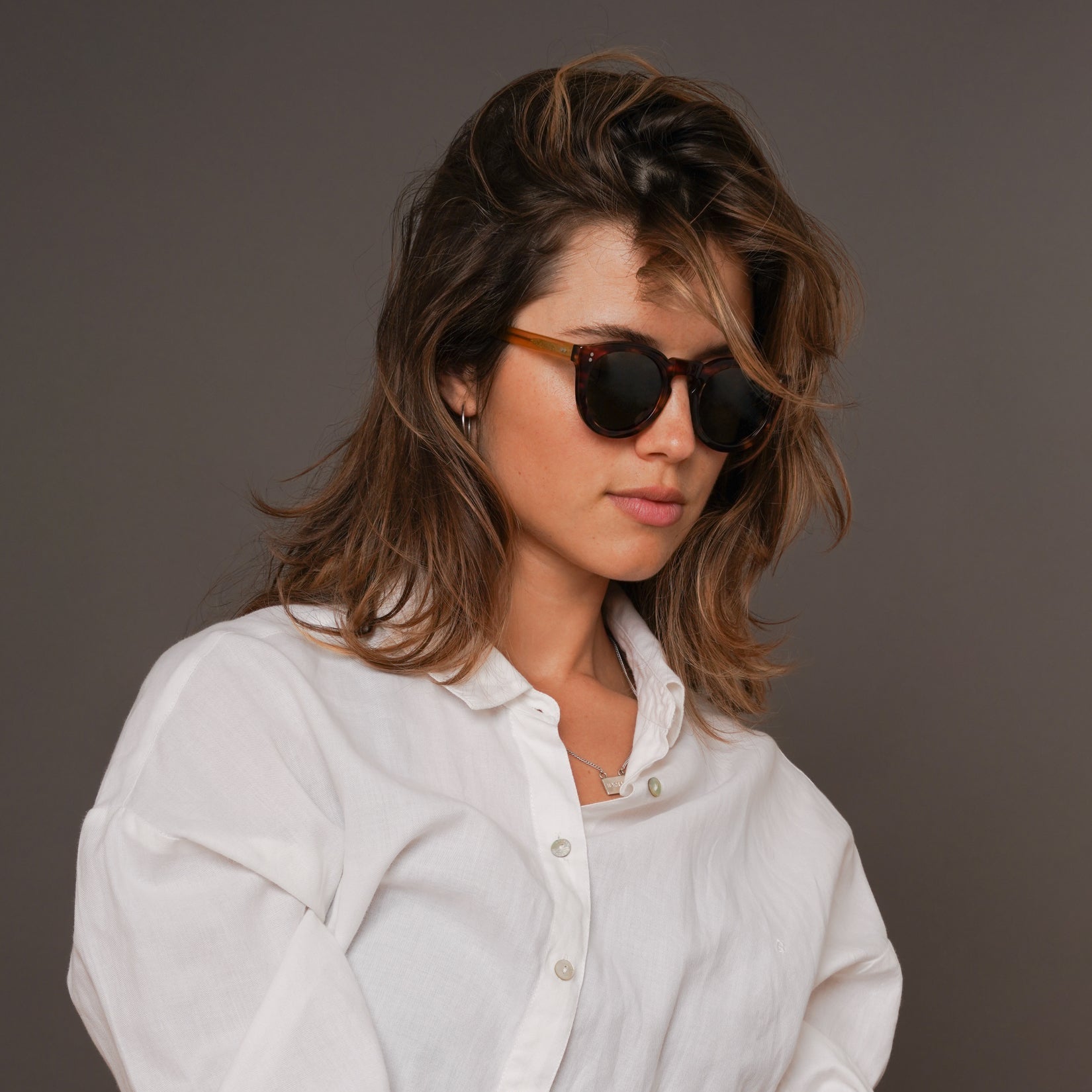 The Allen Paradox N8 Sunglasses, Mazzucchelli 1849 acetate frame, round shape, Paradox N8 pattern.