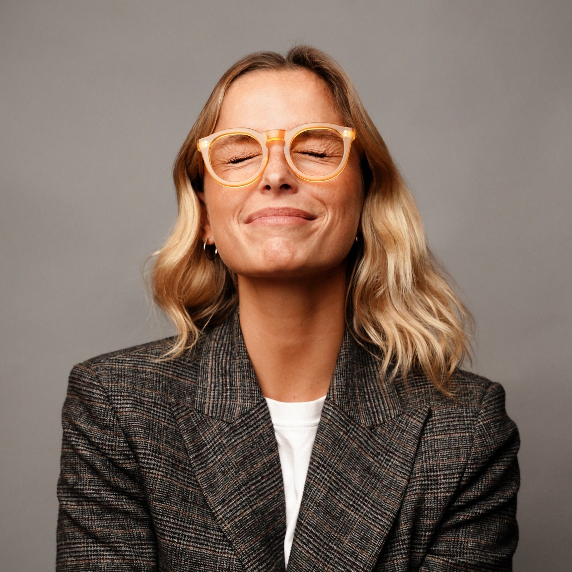 The Allen Yellow — eyeglasses, Mazzucchelli 1849 acetate frame, round shape, in yellow.