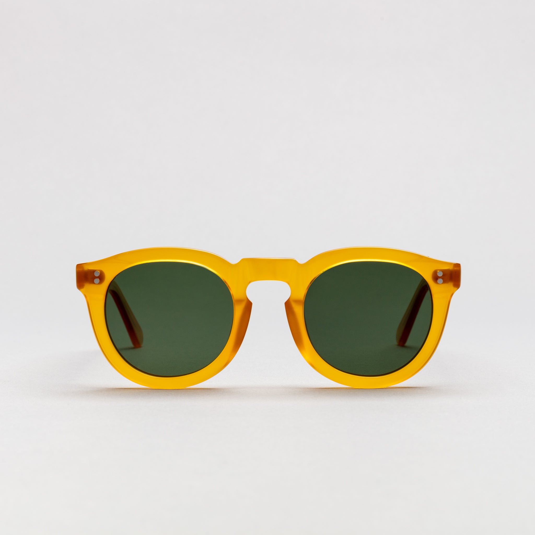 The Allen Yellow Sunglasses, Mazzucchelli 1849 acetate frame, round shape, in yellow.