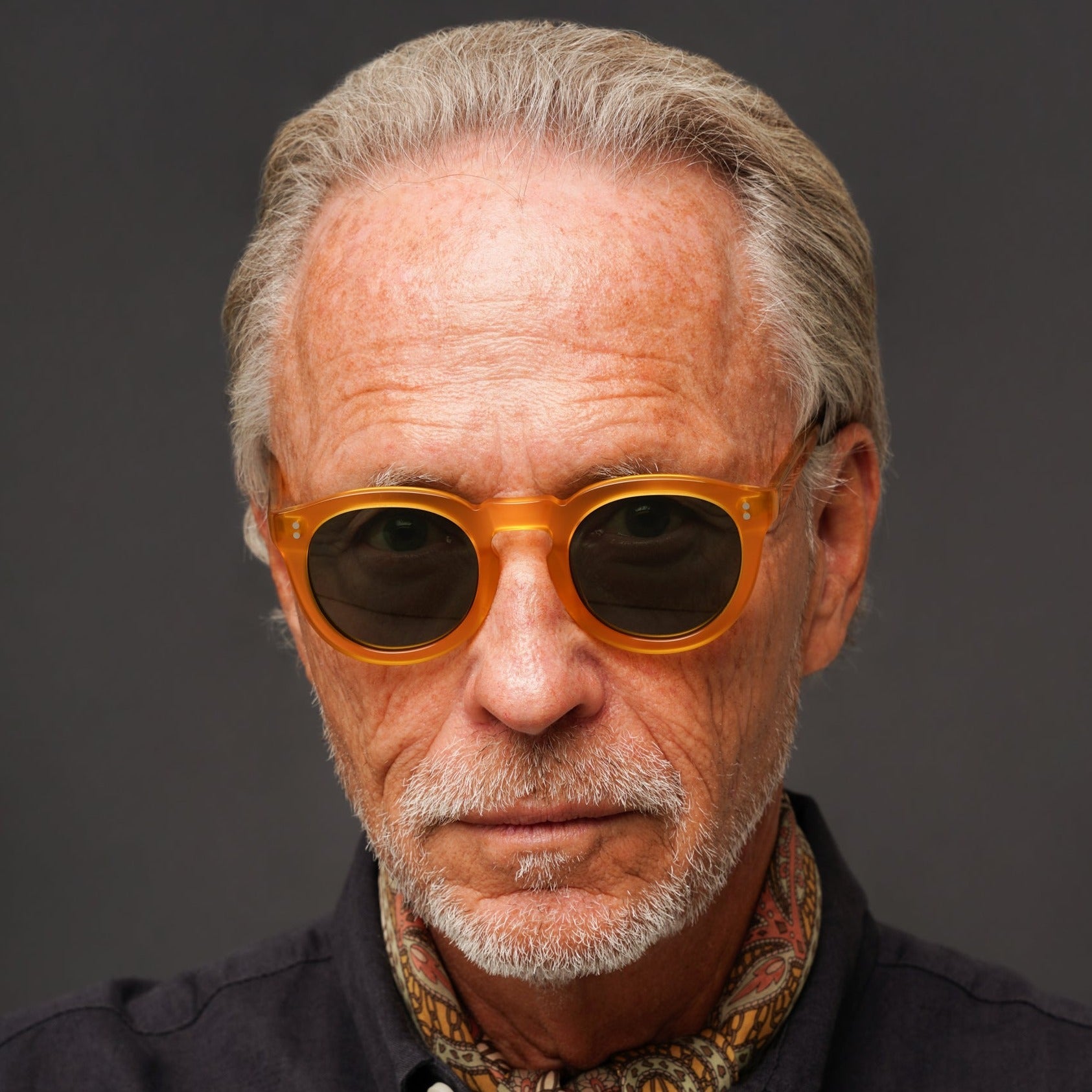 The Allen Yellow Sunglasses, Mazzucchelli 1849 acetate frame, round shape, in yellow.