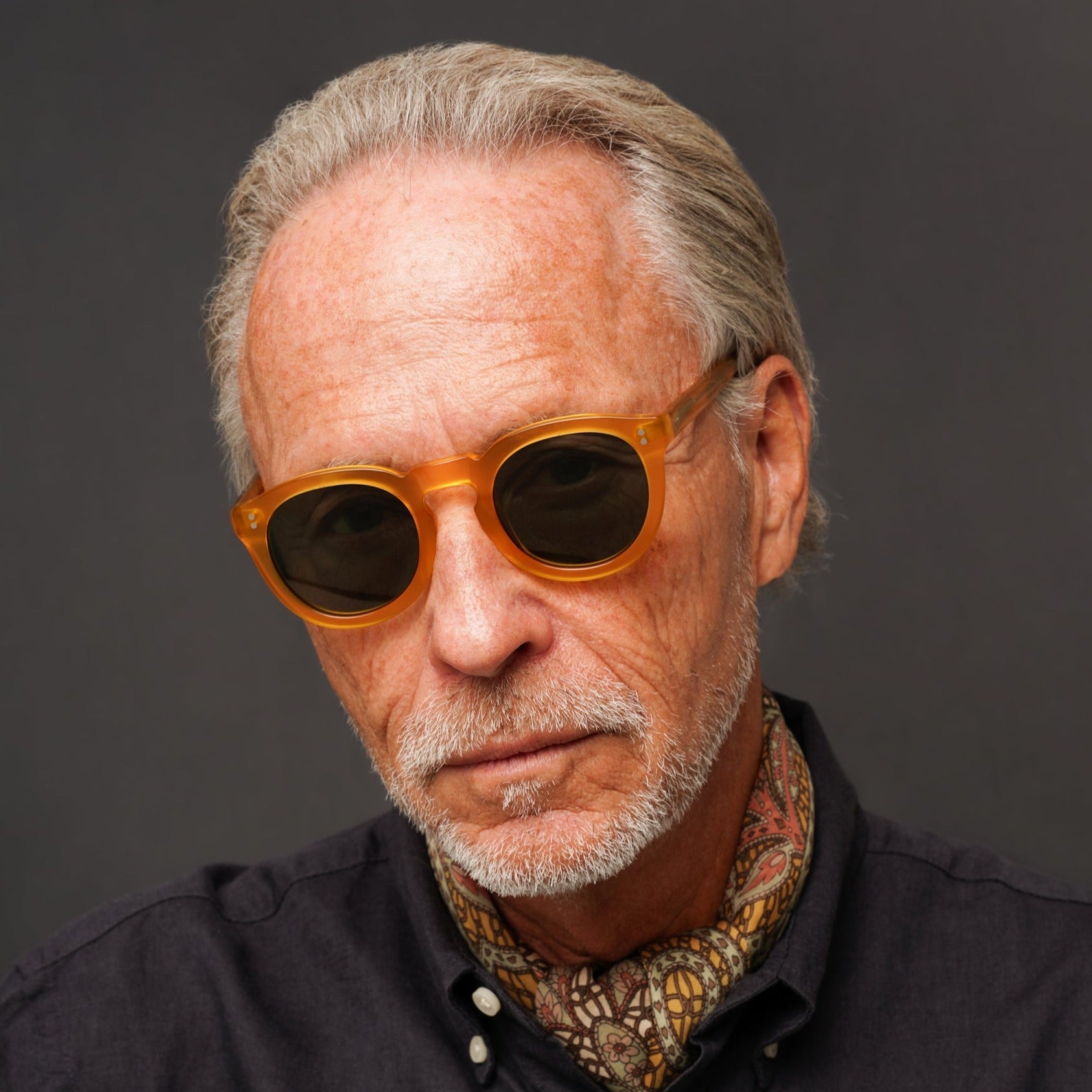 The Allen Yellow Sunglasses, Mazzucchelli 1849 acetate frame, round shape, in yellow.