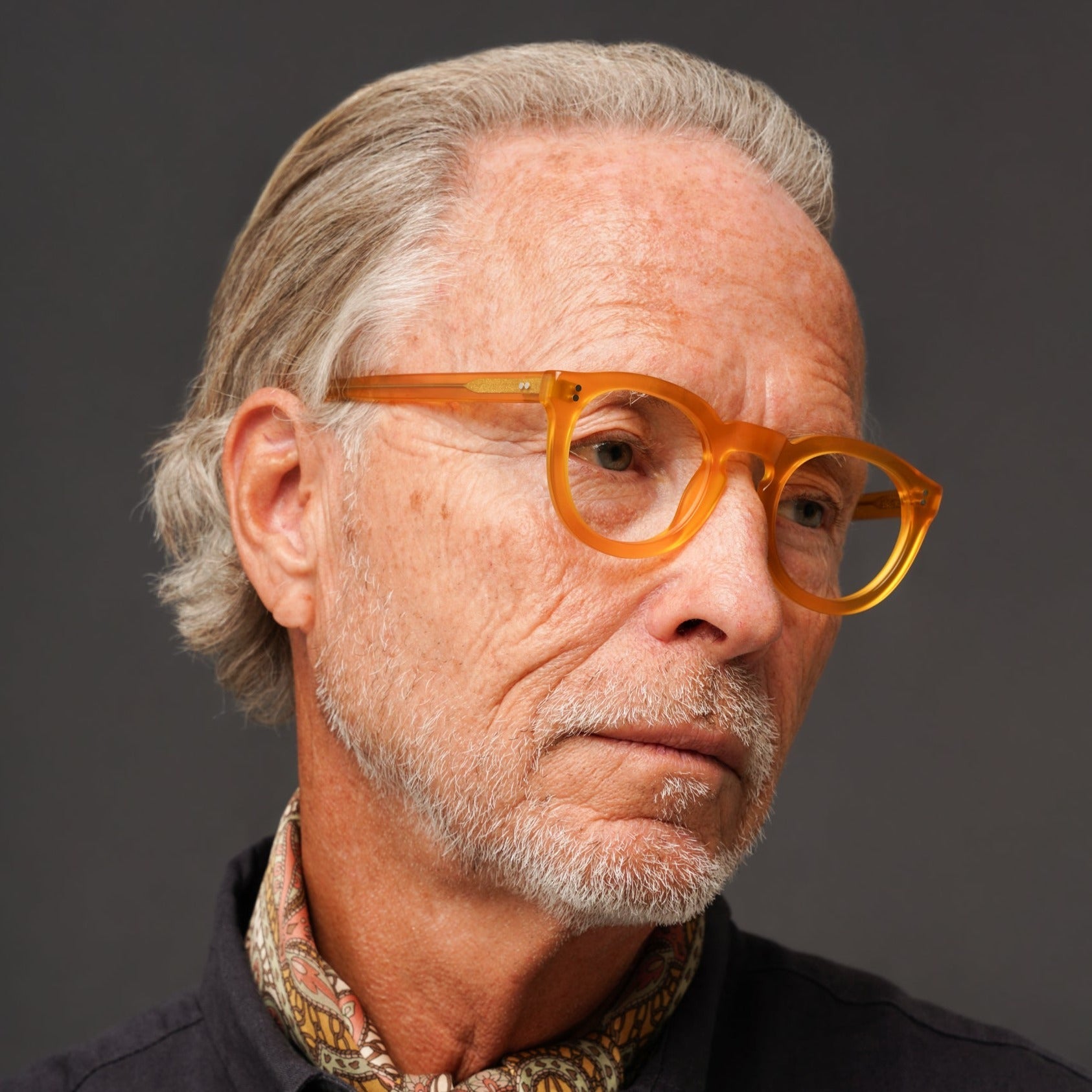 The Allen Yellow — eyeglasses, Mazzucchelli 1849 acetate frame, round shape, in yellow.