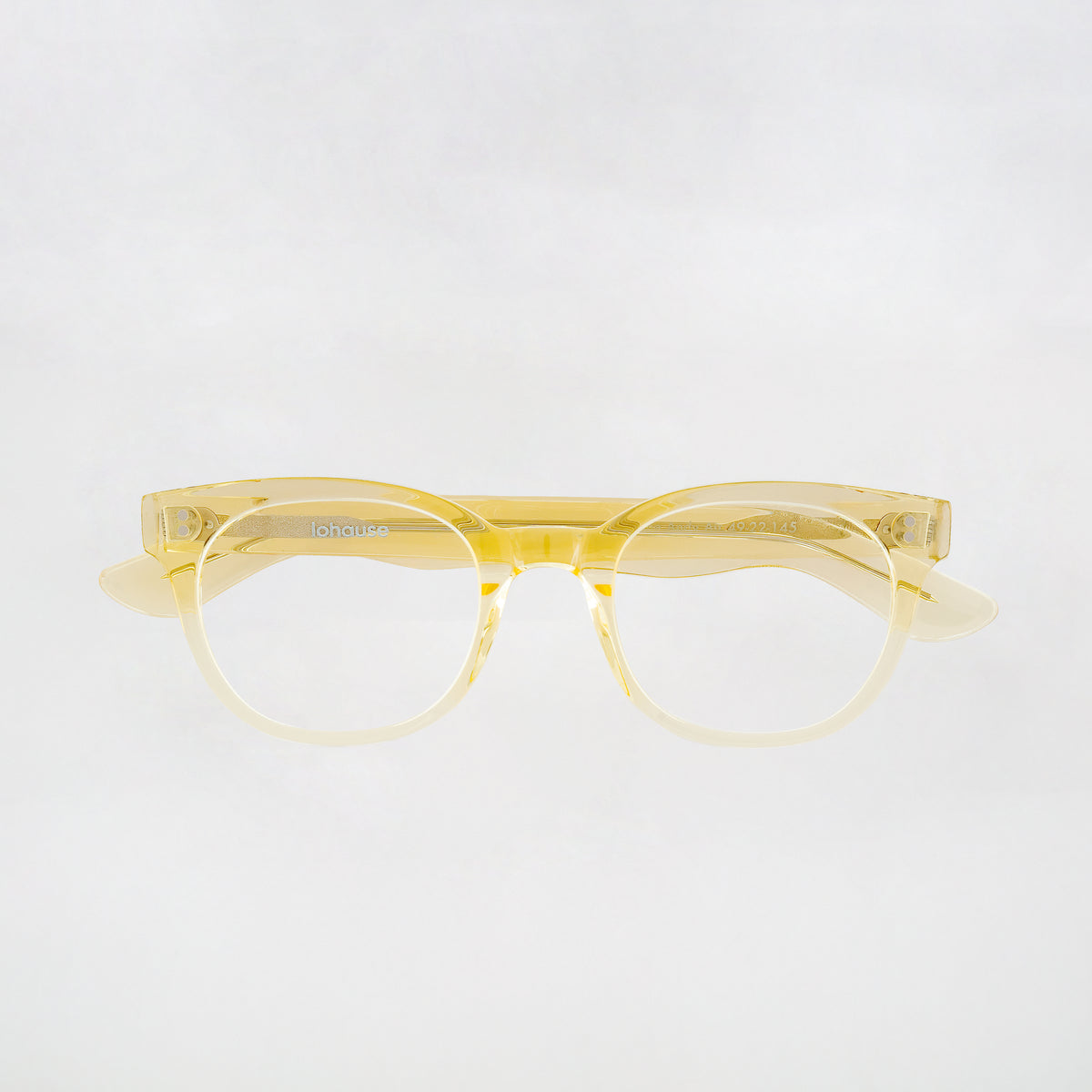 The Andy Air, eyeglasses, Mazzucchelli 1849 acetate frame, cat-eye shape, in clear crystal.