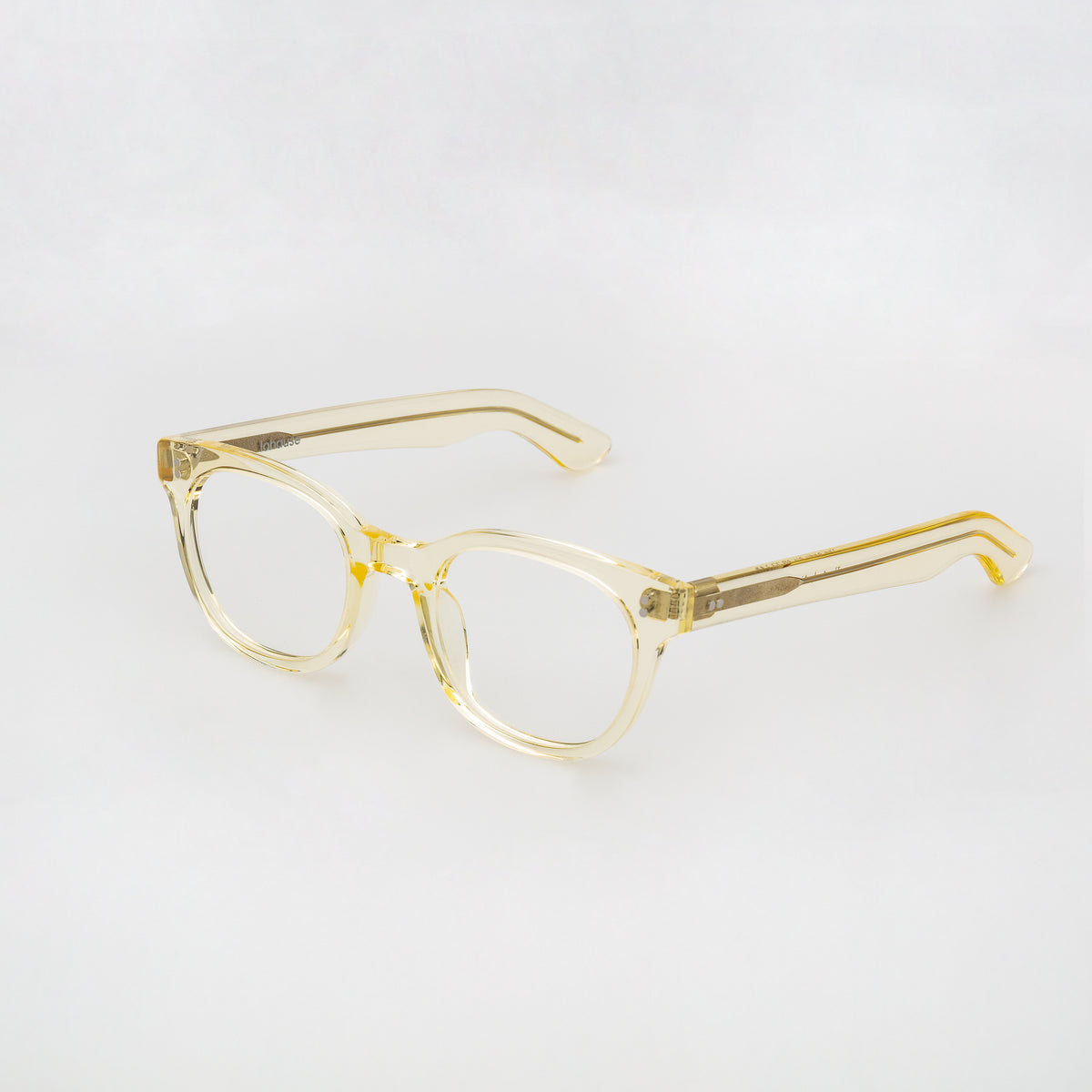 The Andy Air, eyeglasses, Mazzucchelli 1849 acetate frame, cat-eye shape, in clear crystal.