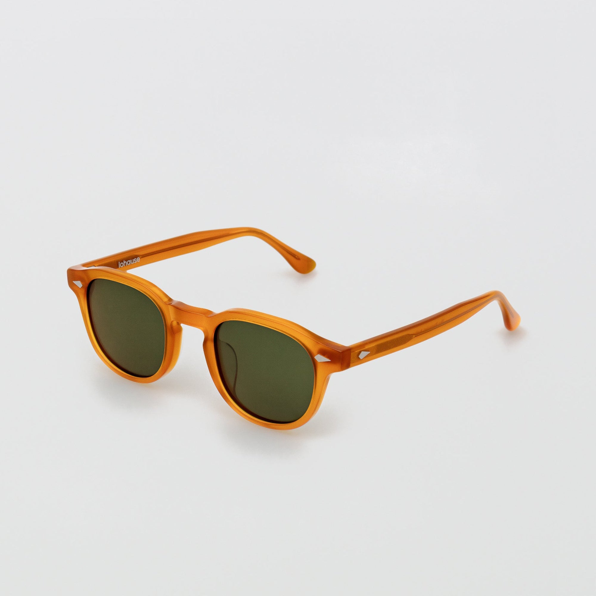 The Basquiat Amber Sunglasses, Mazzucchelli 1849 acetate frame, rounded square shape, in amber.