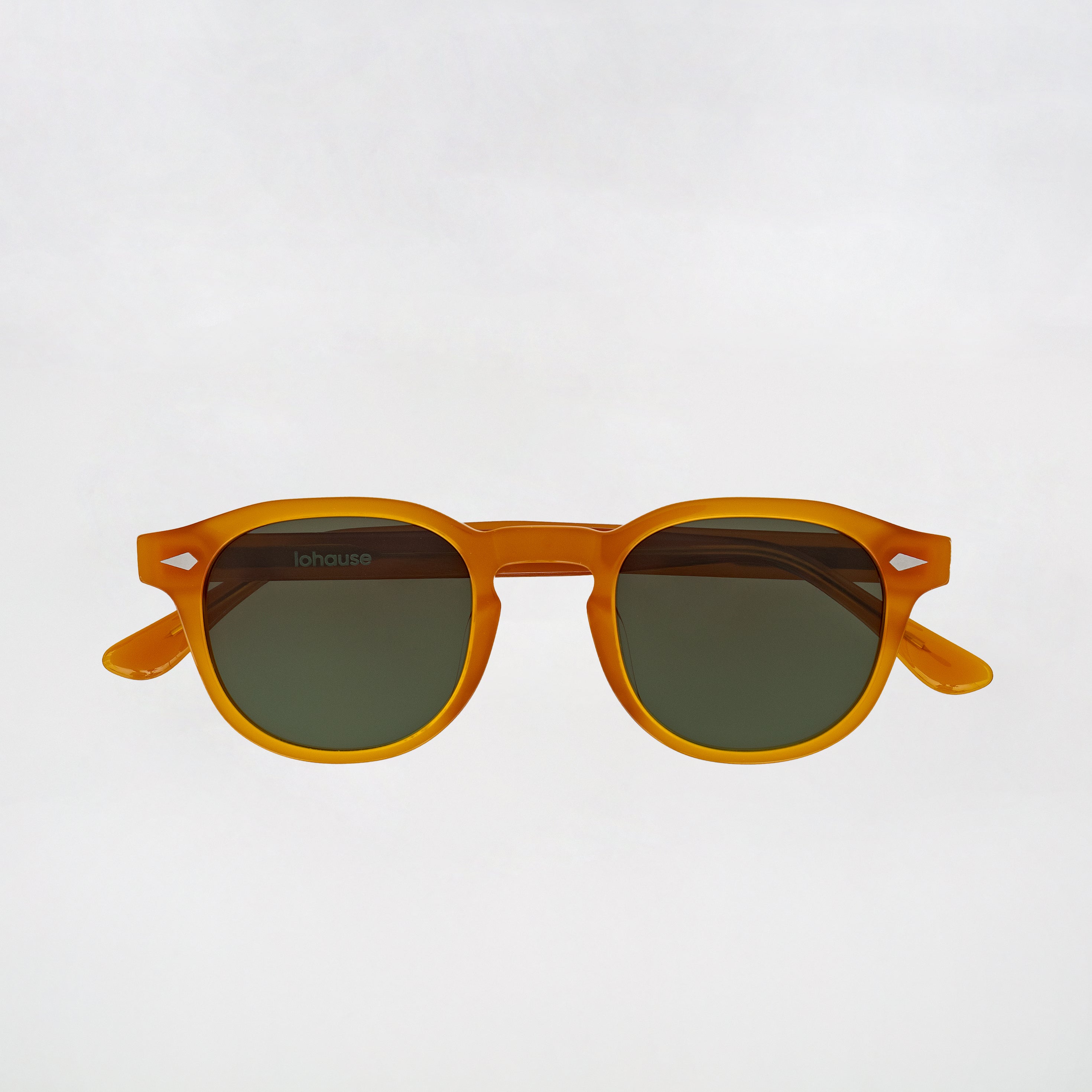 The Basquiat Amber Sunglasses, Mazzucchelli 1849 acetate frame, rounded square shape, in amber.