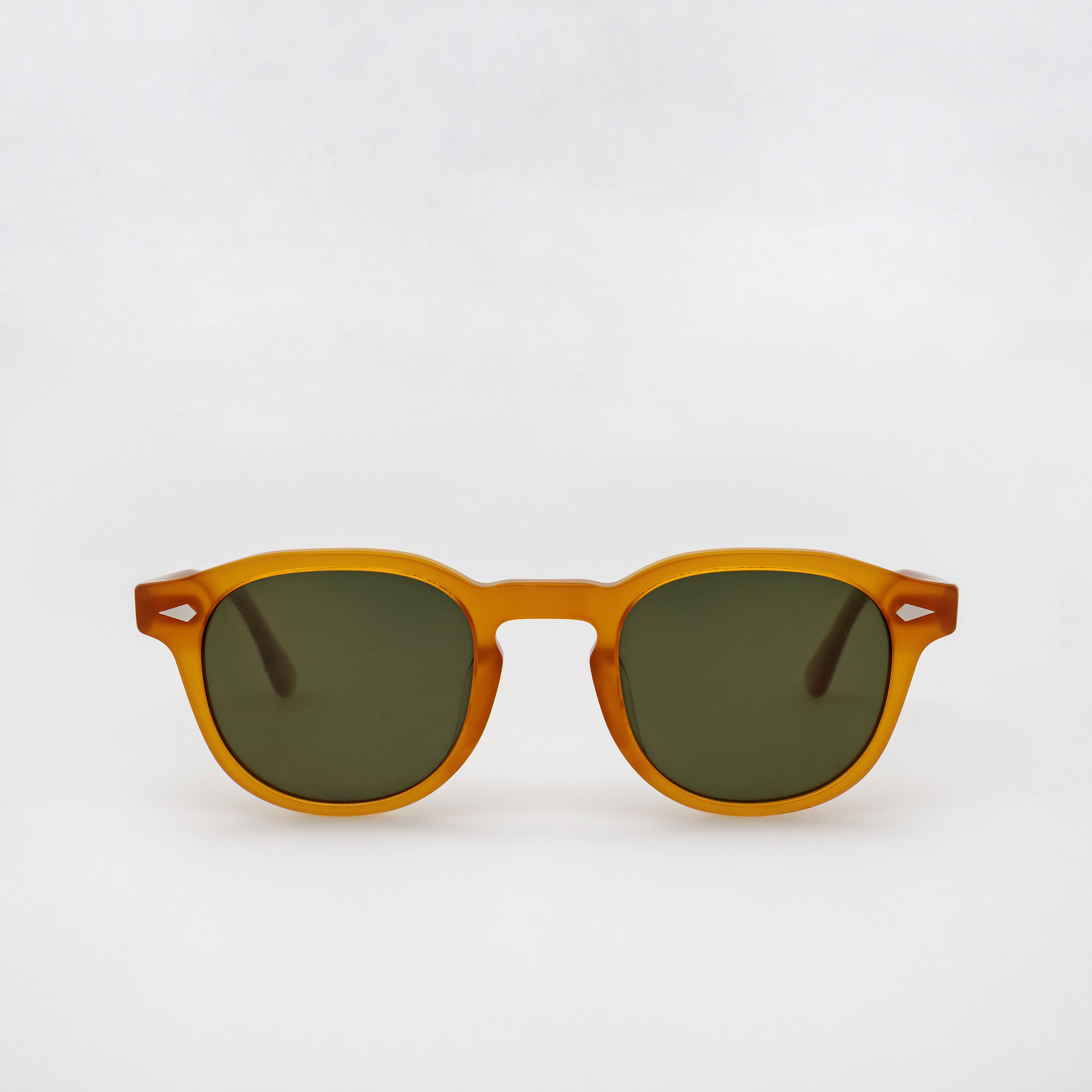 The Basquiat Amber Sunglasses, Mazzucchelli 1849 acetate frame, rounded square shape, in amber.