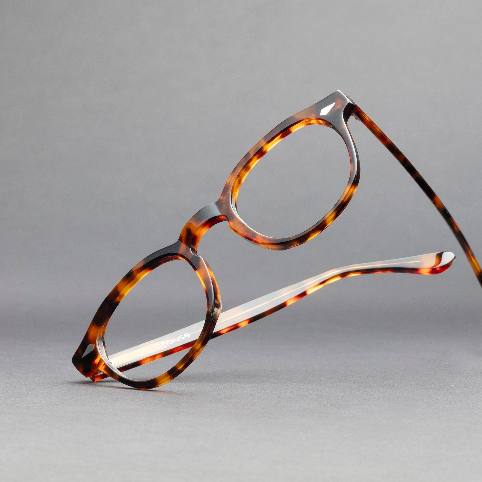 The Basquiat Tortoise — eyeglasses, Mazzucchelli 1849 acetate frame, rounded square shape, in tortoise.