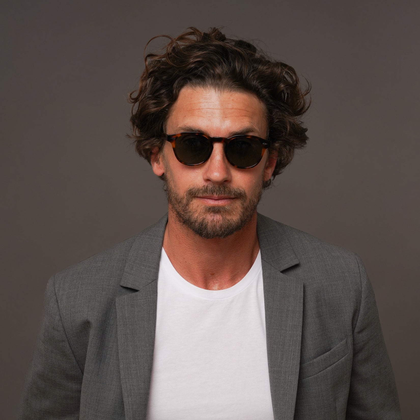 The Basquiat Tortoise Sunglasses, Mazzucchelli 1849 acetate frame, rounded square shape, in tortoise.