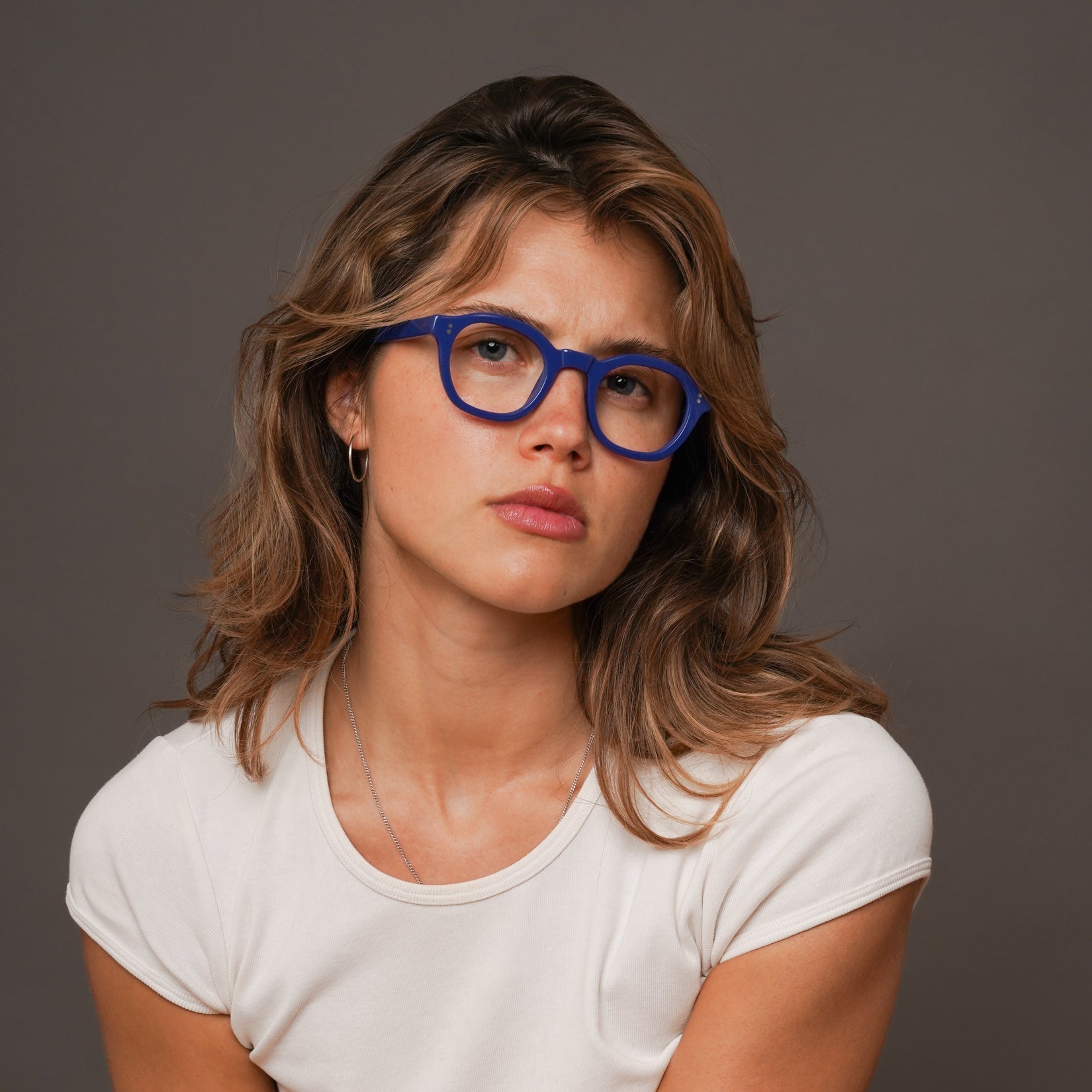 The Dean Majorelle — eyeglasses, Mazzucchelli 1849 acetate frame, round shape, in Majorelle blue.