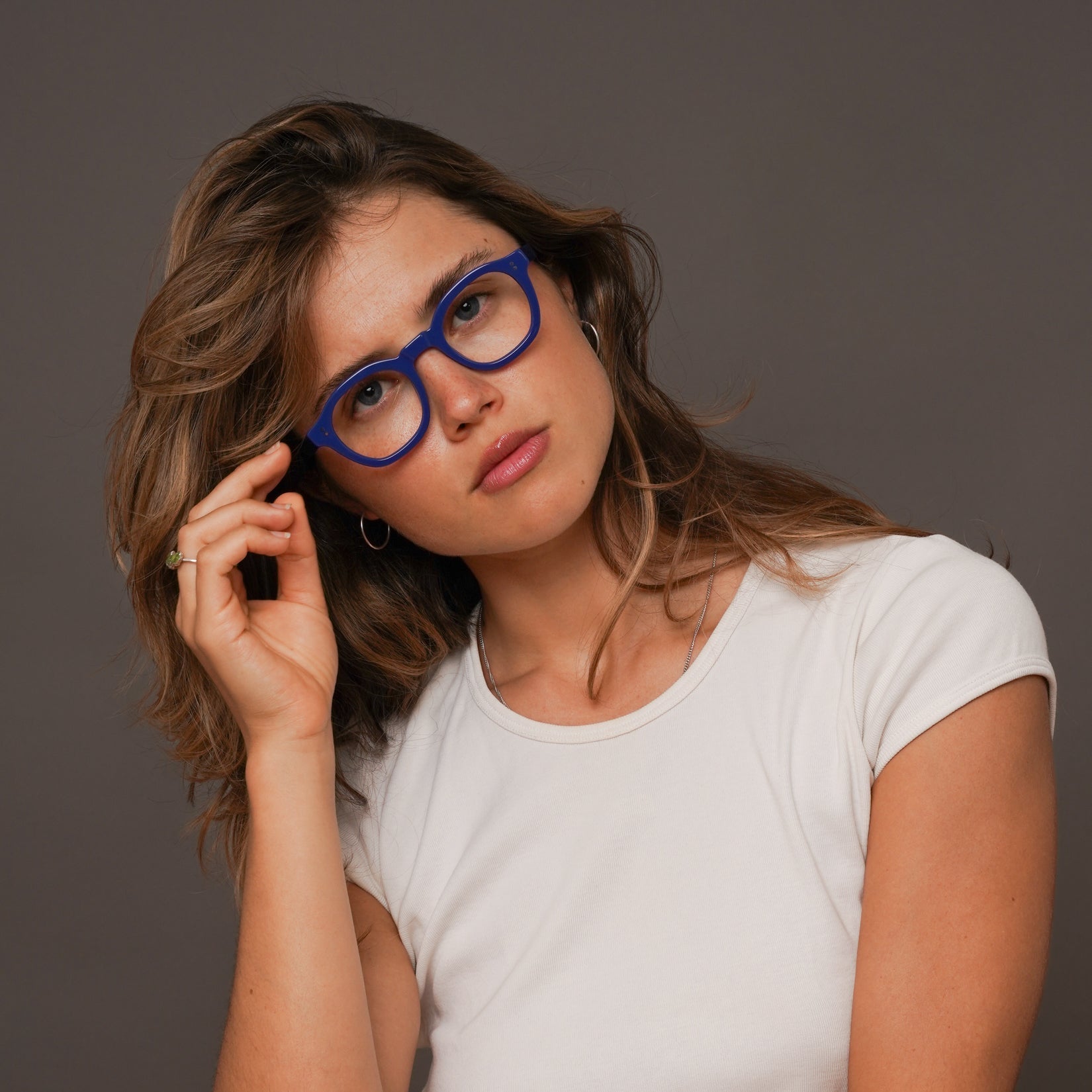 The Dean Majorelle — eyeglasses, Mazzucchelli 1849 acetate frame, round shape, in Majorelle blue.
