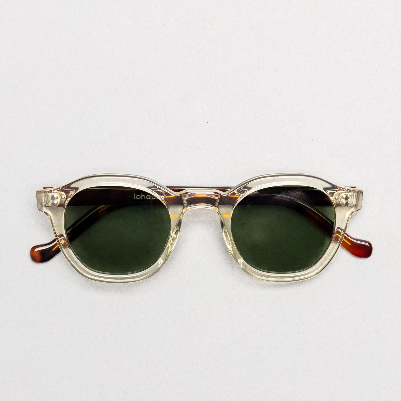The Dean Paradox N1 Sunglasses, Mazzucchelli 1849 acetate frame, round shape, Paradox N1 pattern.