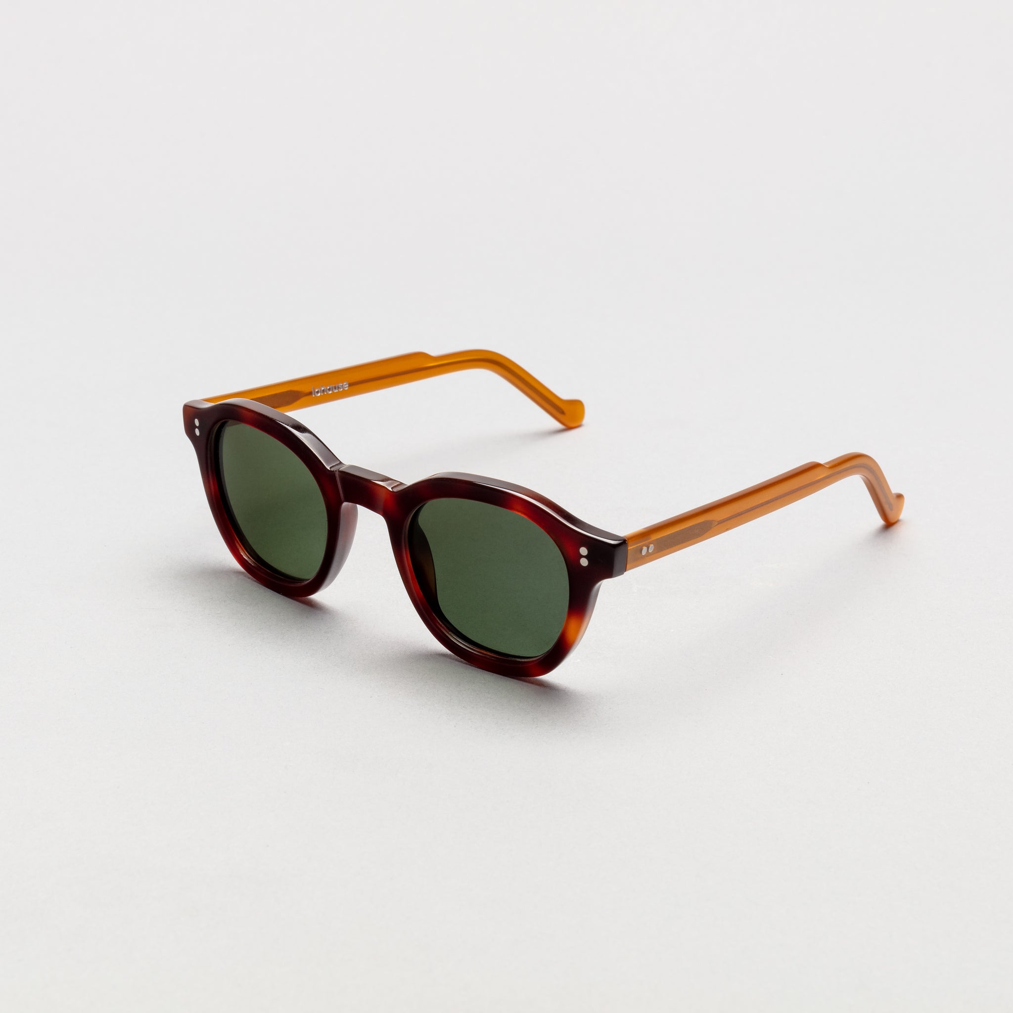 The Dean Paradox N2 Sunglasses, Mazzucchelli 1849 acetate frame, round shape, Paradox N2 pattern.