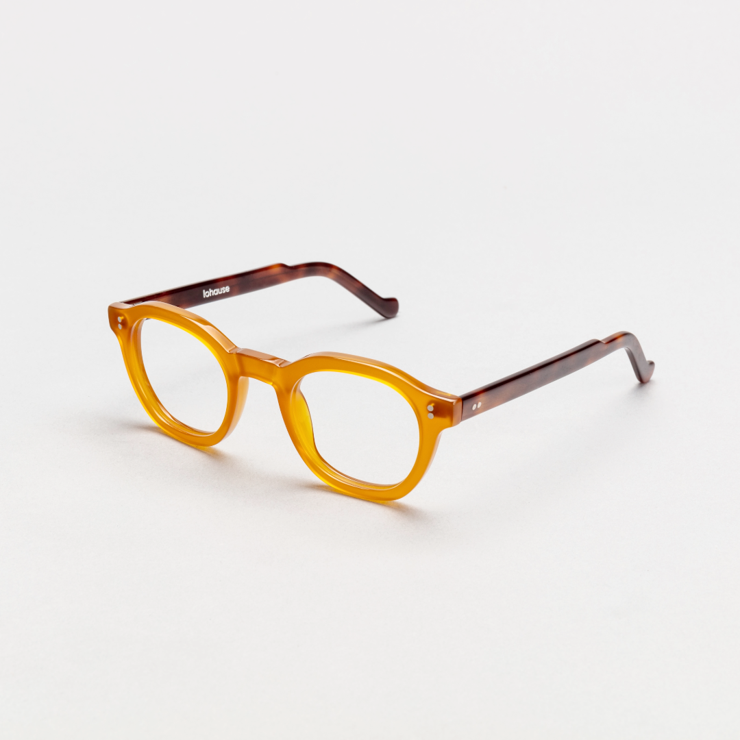 The Dean Paradox N3 — eyeglasses, Mazzucchelli 1849 acetate frame, round shape, Paradox N3 pattern.