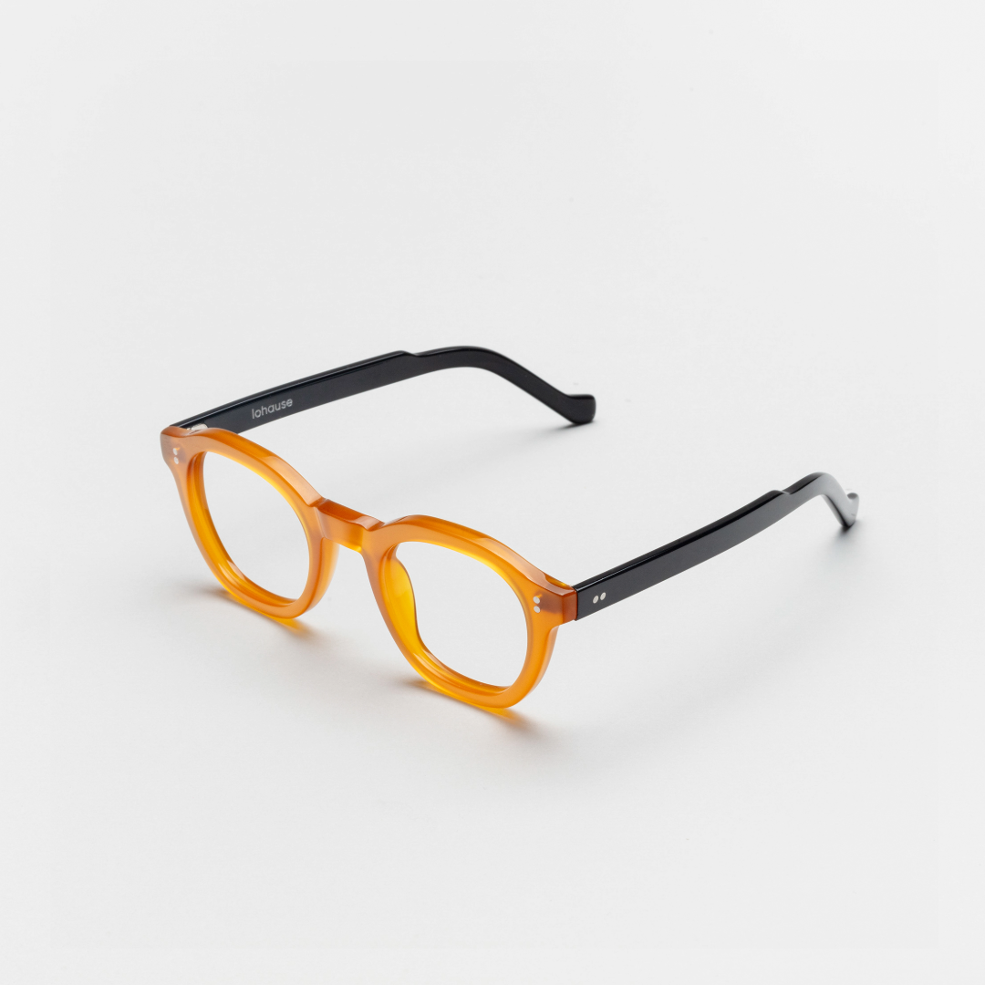 The Dean Paradox N5 — eyeglasses, Mazzucchelli 1849 acetate frame, round shape, Paradox N5 pattern.