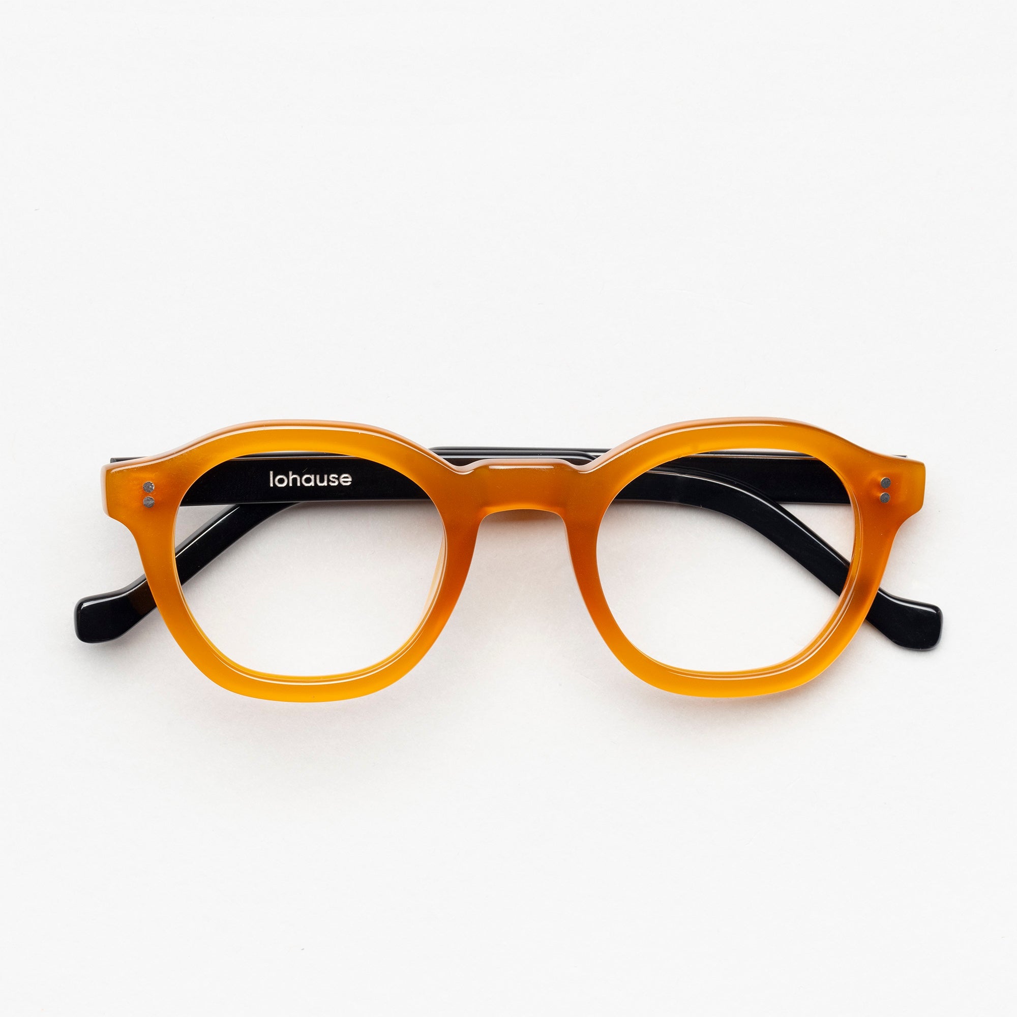 The Dean Paradox N5 — eyeglasses, Mazzucchelli 1849 acetate frame, round shape, Paradox N5 pattern.