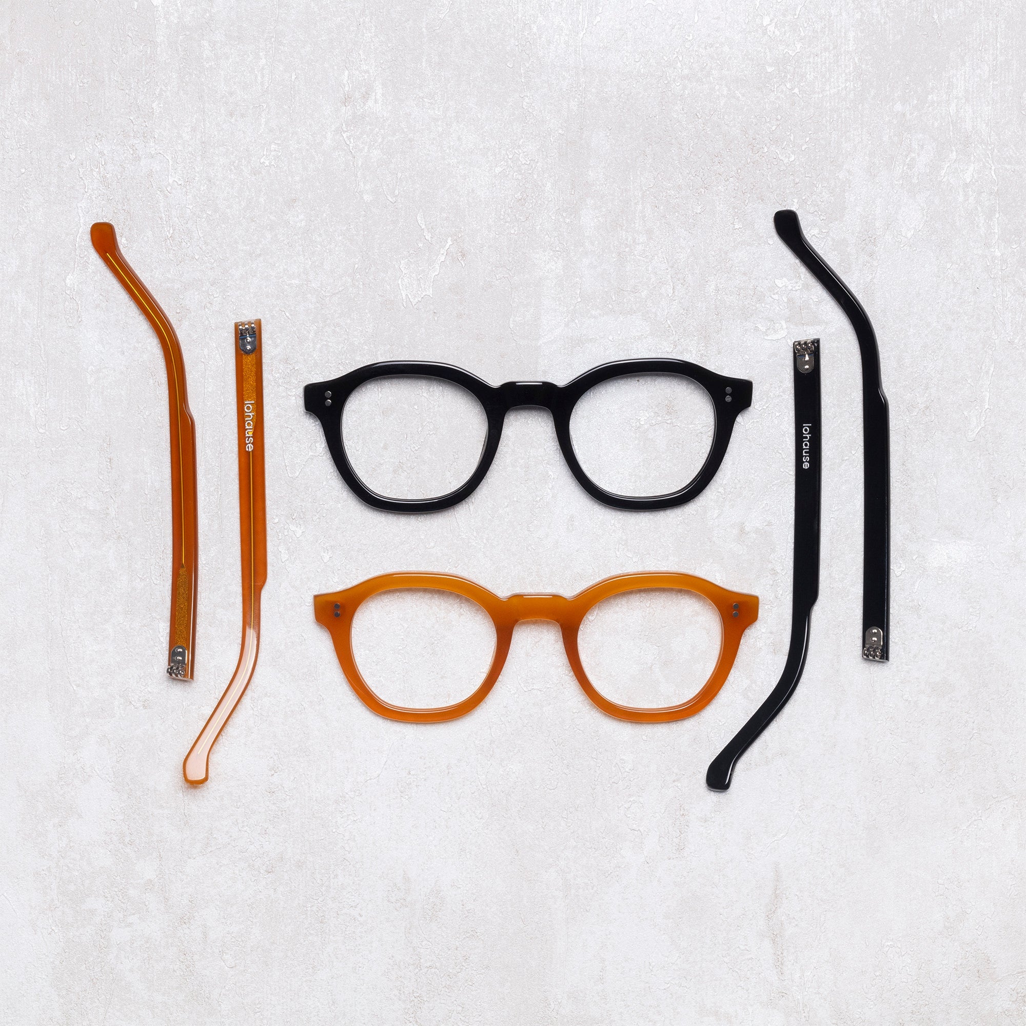 The Dean Paradox N6 — eyeglasses, Mazzucchelli 1849 acetate frame, round shape, Paradox N6 pattern.