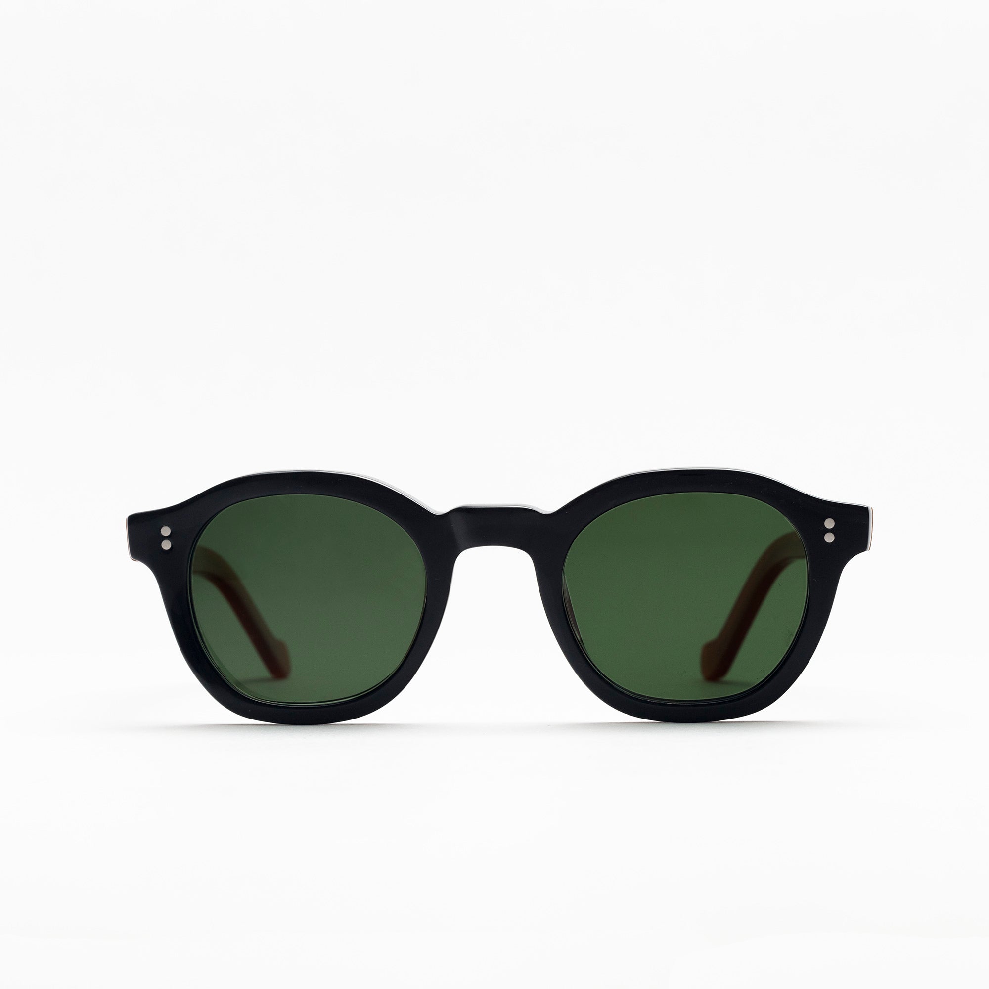 The Dean Paradox N6 Sunglasses, Mazzucchelli 1849 acetate frame, round shape, Paradox N6 pattern.