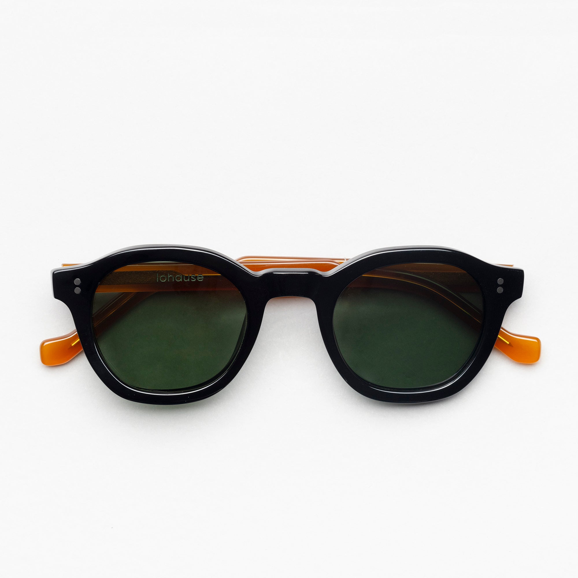 The Dean Paradox N6 Sunglasses, Mazzucchelli 1849 acetate frame, round shape, Paradox N6 pattern.