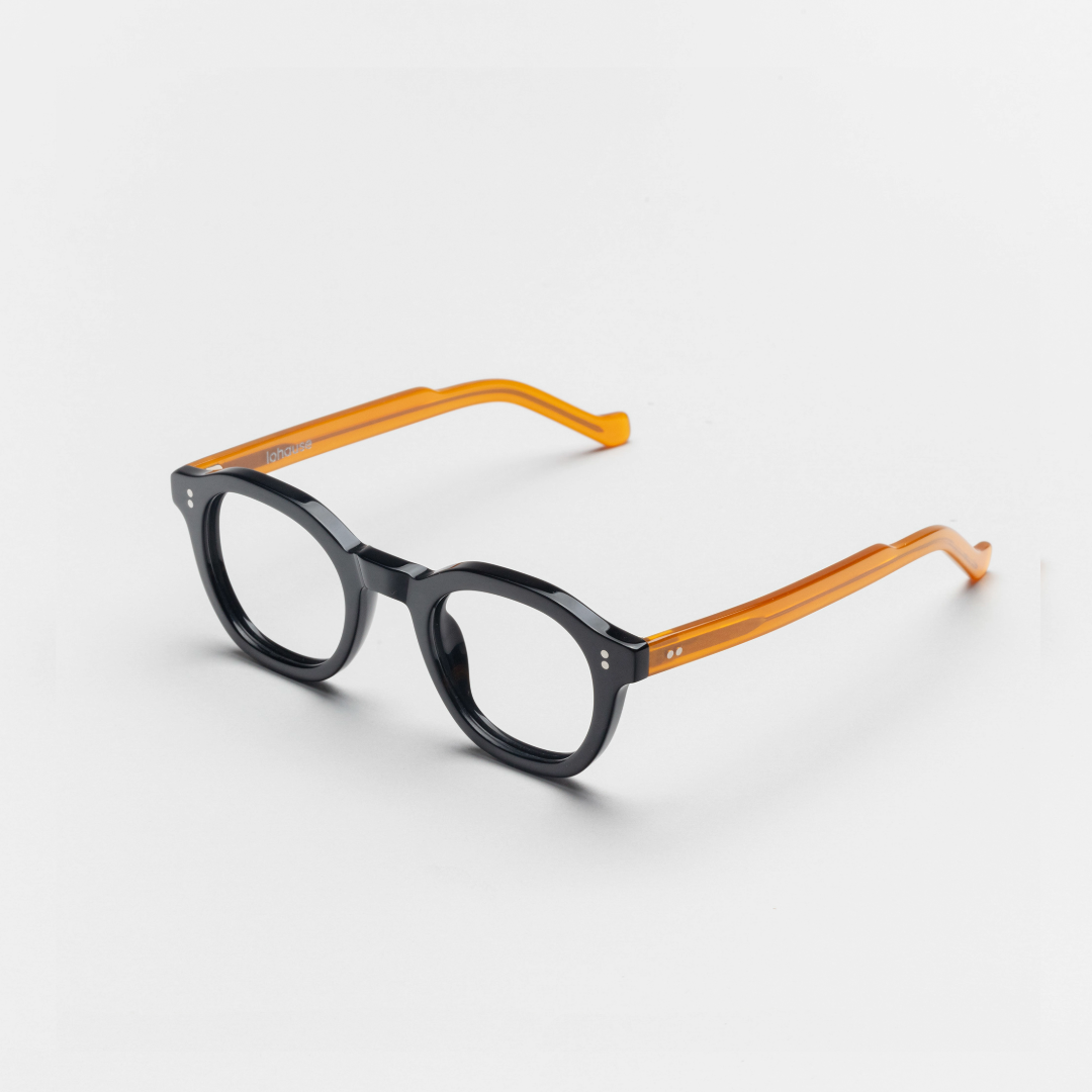 The Dean Paradox N6 — eyeglasses, Mazzucchelli 1849 acetate frame, round shape, Paradox N6 pattern.