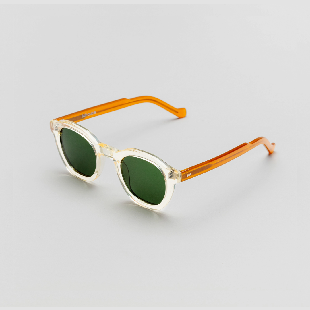 The Dean Paradox N7 Sunglasses, Mazzucchelli 1849 acetate frame, round shape, Paradox N7 pattern.