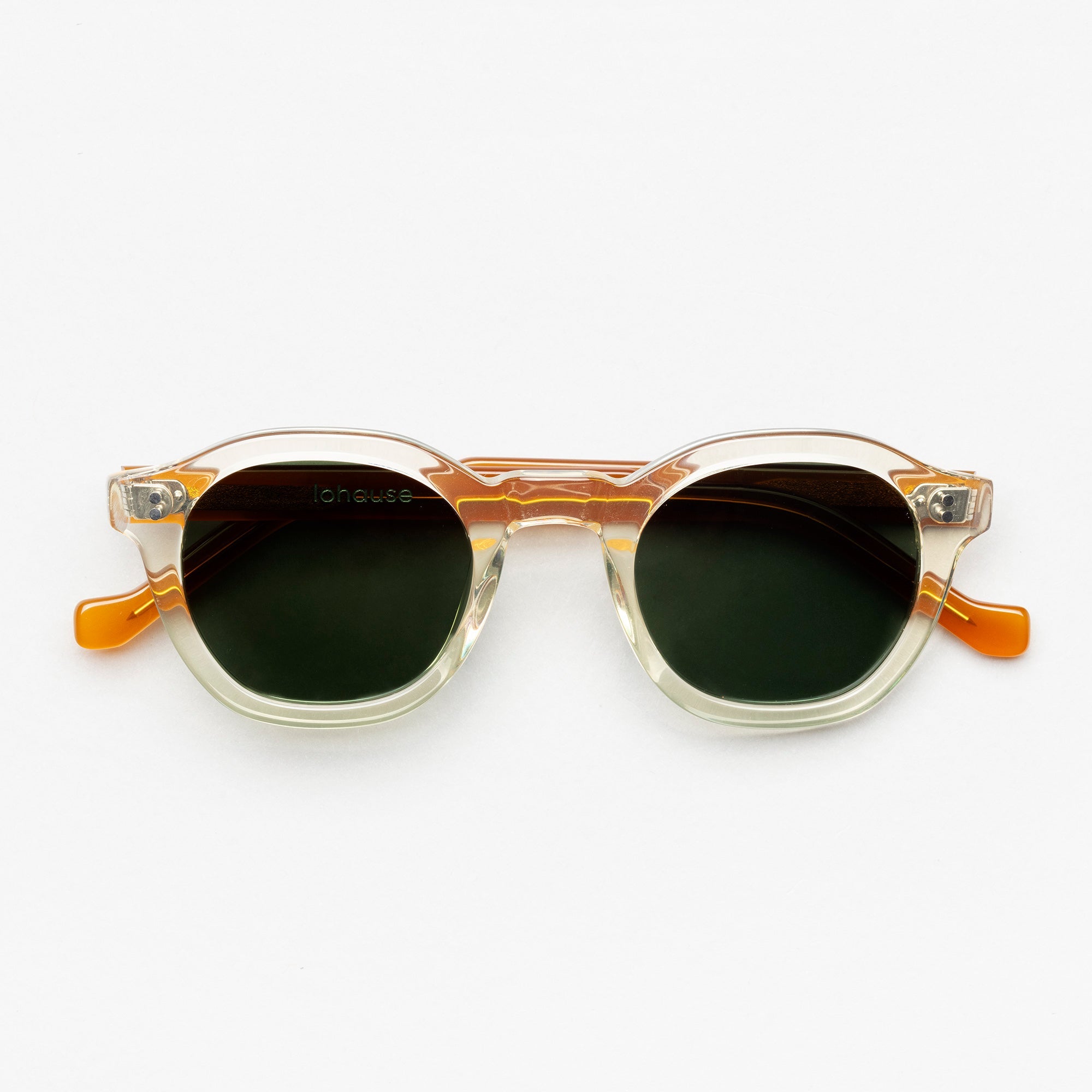 The Dean Paradox N7 Sunglasses, Mazzucchelli 1849 acetate frame, round shape, Paradox N7 pattern.
