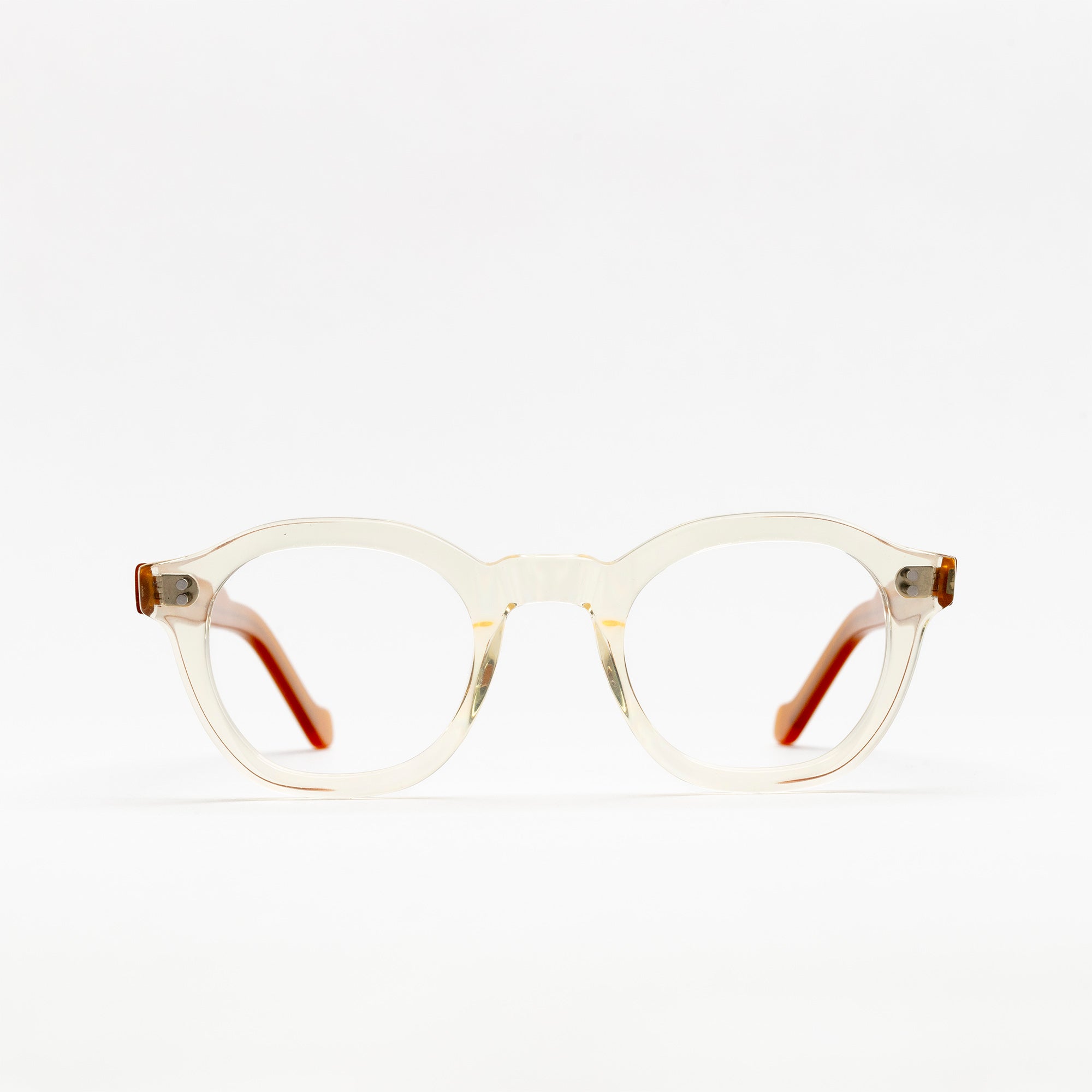 The Dean Paradox N7 — eyeglasses, Mazzucchelli 1849 acetate frame, round shape, Paradox N7 pattern.