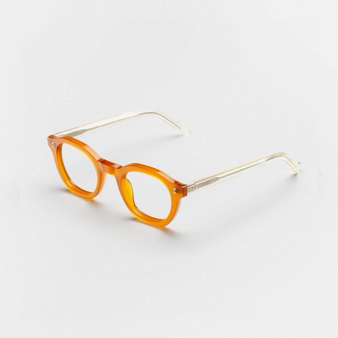 The Dean Paradox N8 — eyeglasses, Mazzucchelli 1849 acetate frame, round shape, Paradox N8 pattern.